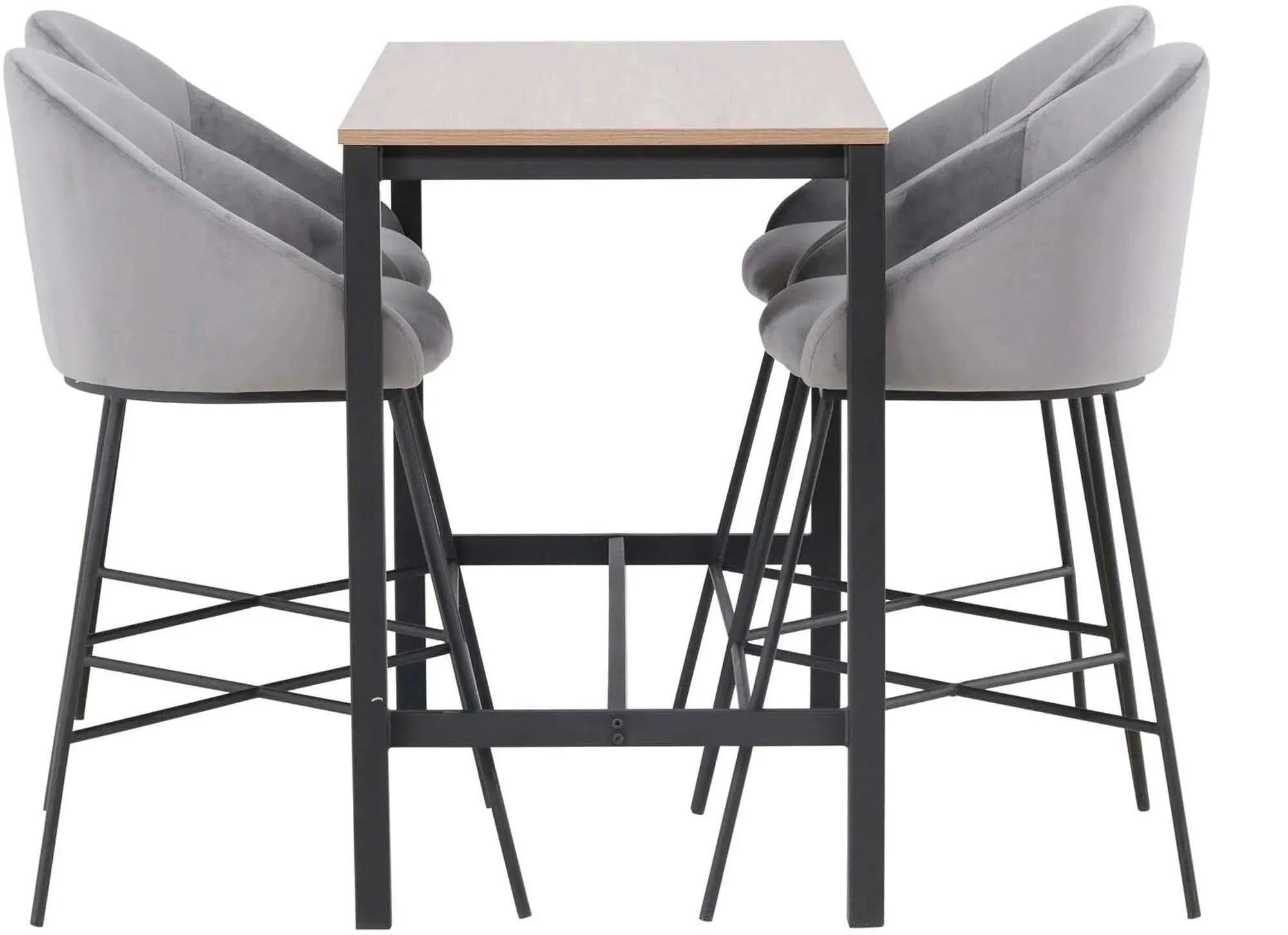 Stilvolles Camden Barset 120cm mit 4 Samtstühlen von Venture Home.