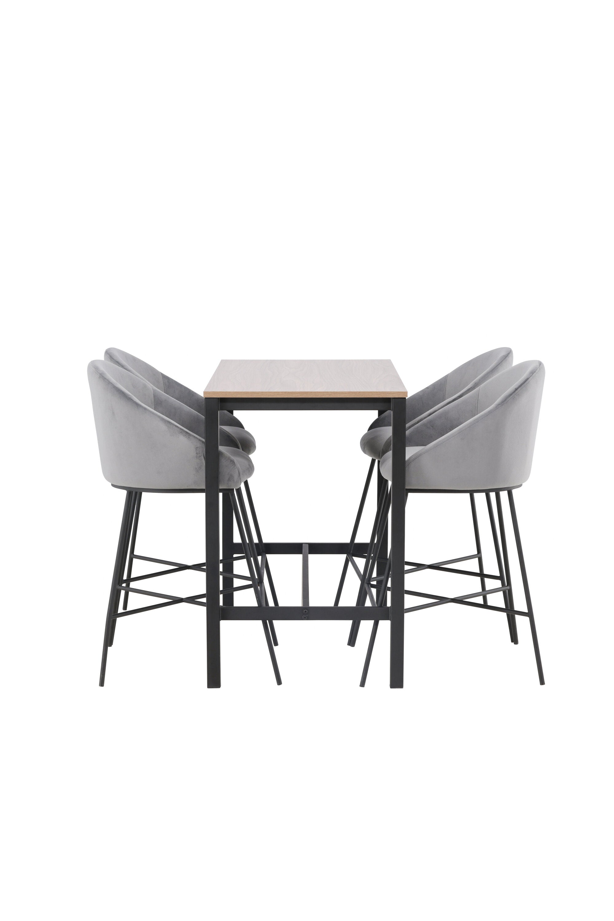 Camden Barset + Velvet 120cm/4St. in Schwarz, Dunkelgrau präsentiert im Onlineshop von KAQTU Design AG. Bartischset ist von Venture Home