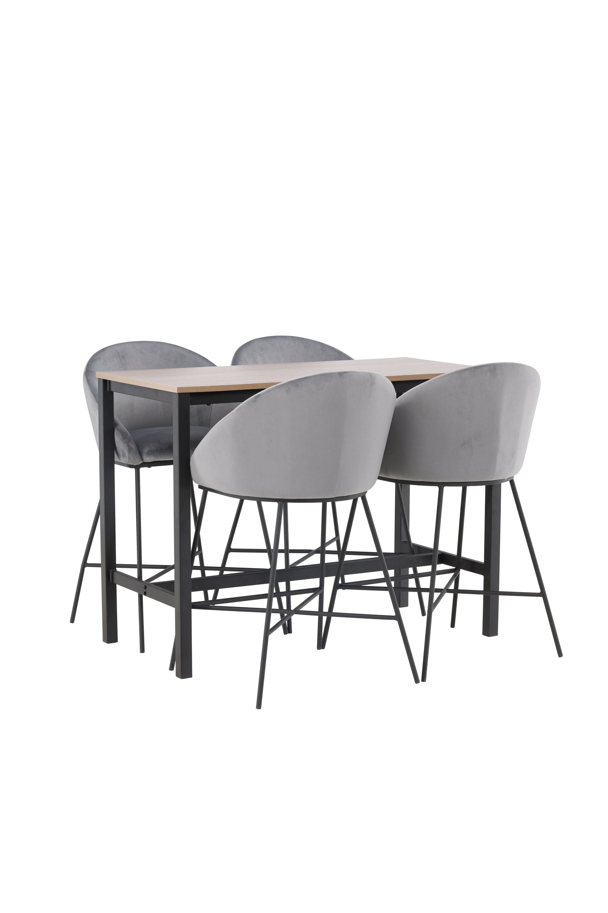Camden Barset + Velvet 120cm/4St. in Schwarz, Dunkelgrau präsentiert im Onlineshop von KAQTU Design AG. Bartischset ist von Venture Home