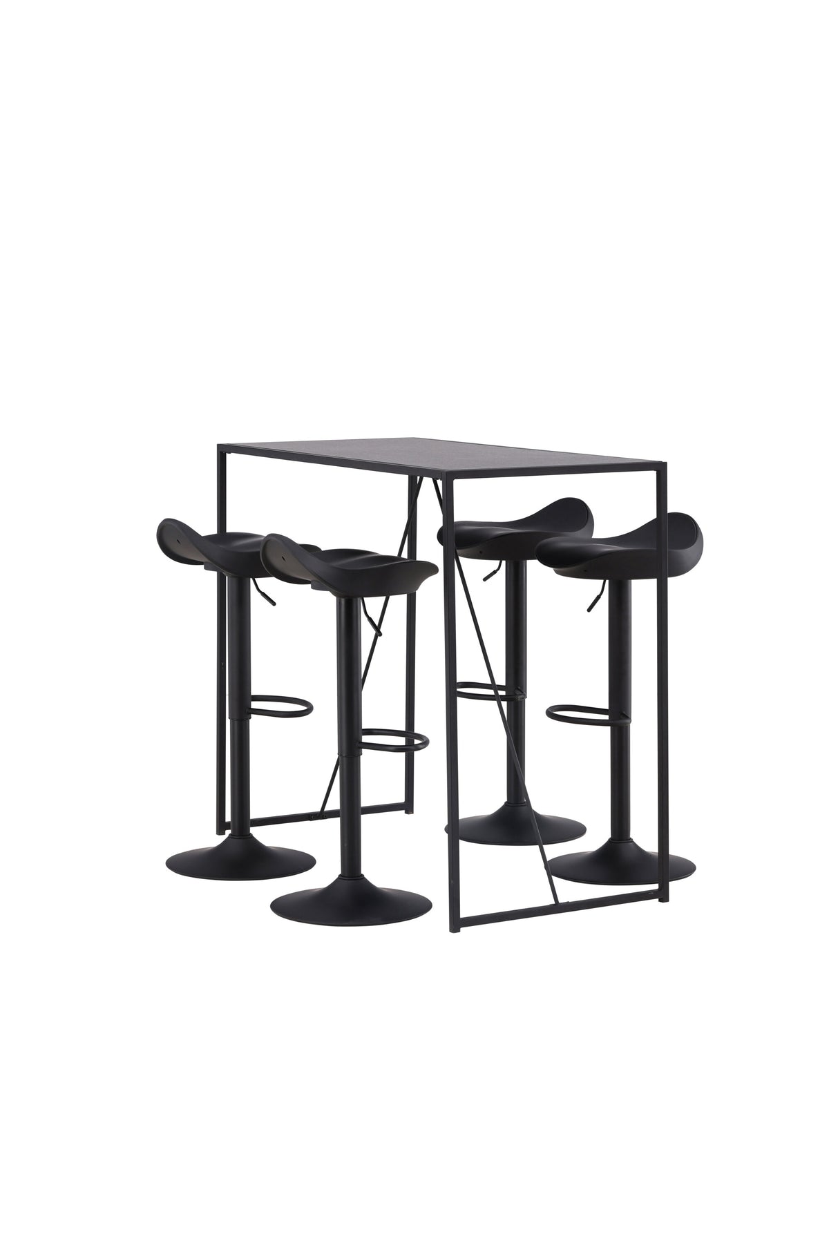Brea Barset + Adesto 120cm/4St. in Schwarz präsentiert im Onlineshop von KAQTU Design AG. Bartischset ist von Venture Home