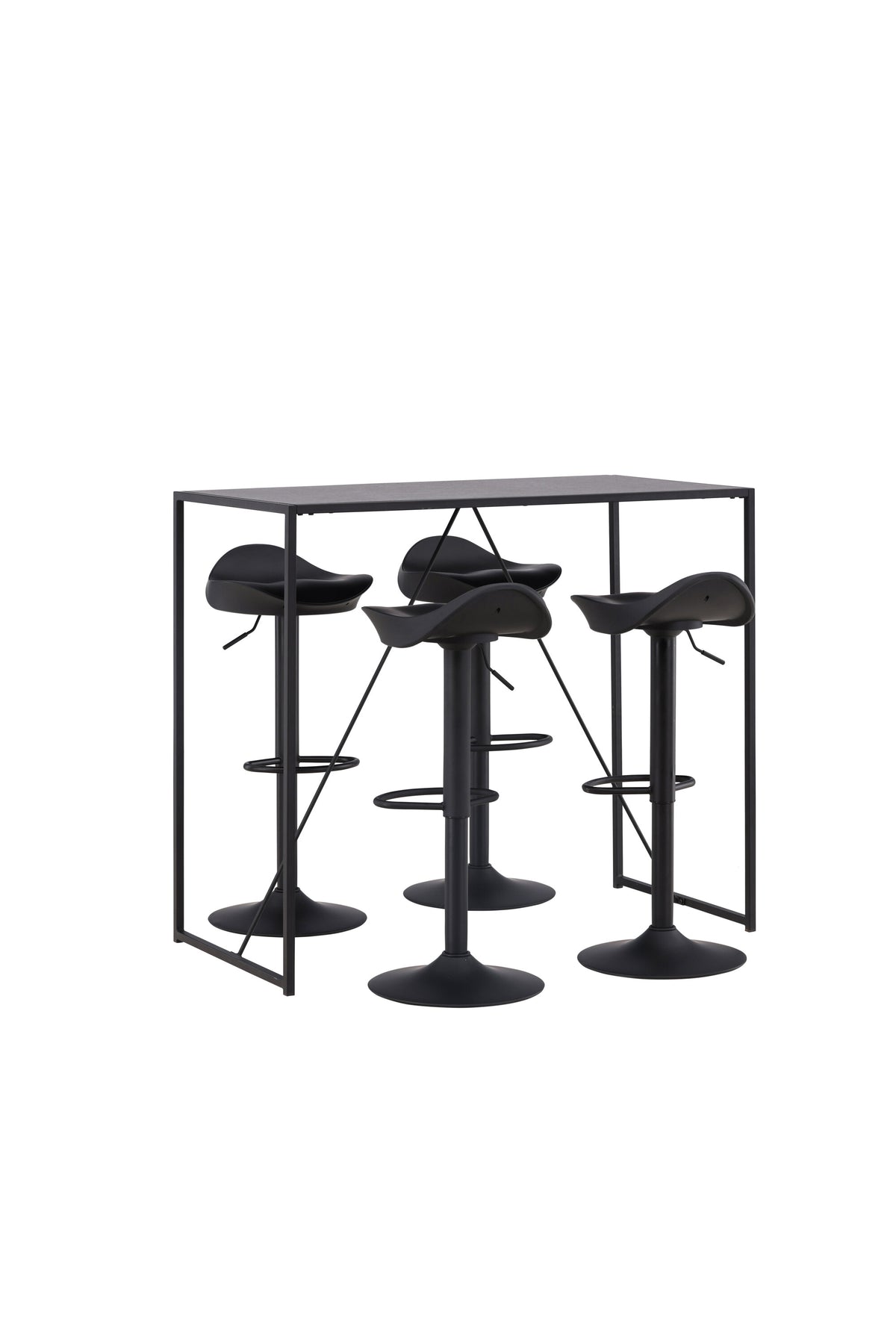 Brea Barset + Adesto 120cm/4St. in Schwarz präsentiert im Onlineshop von KAQTU Design AG. Bartischset ist von Venture Home