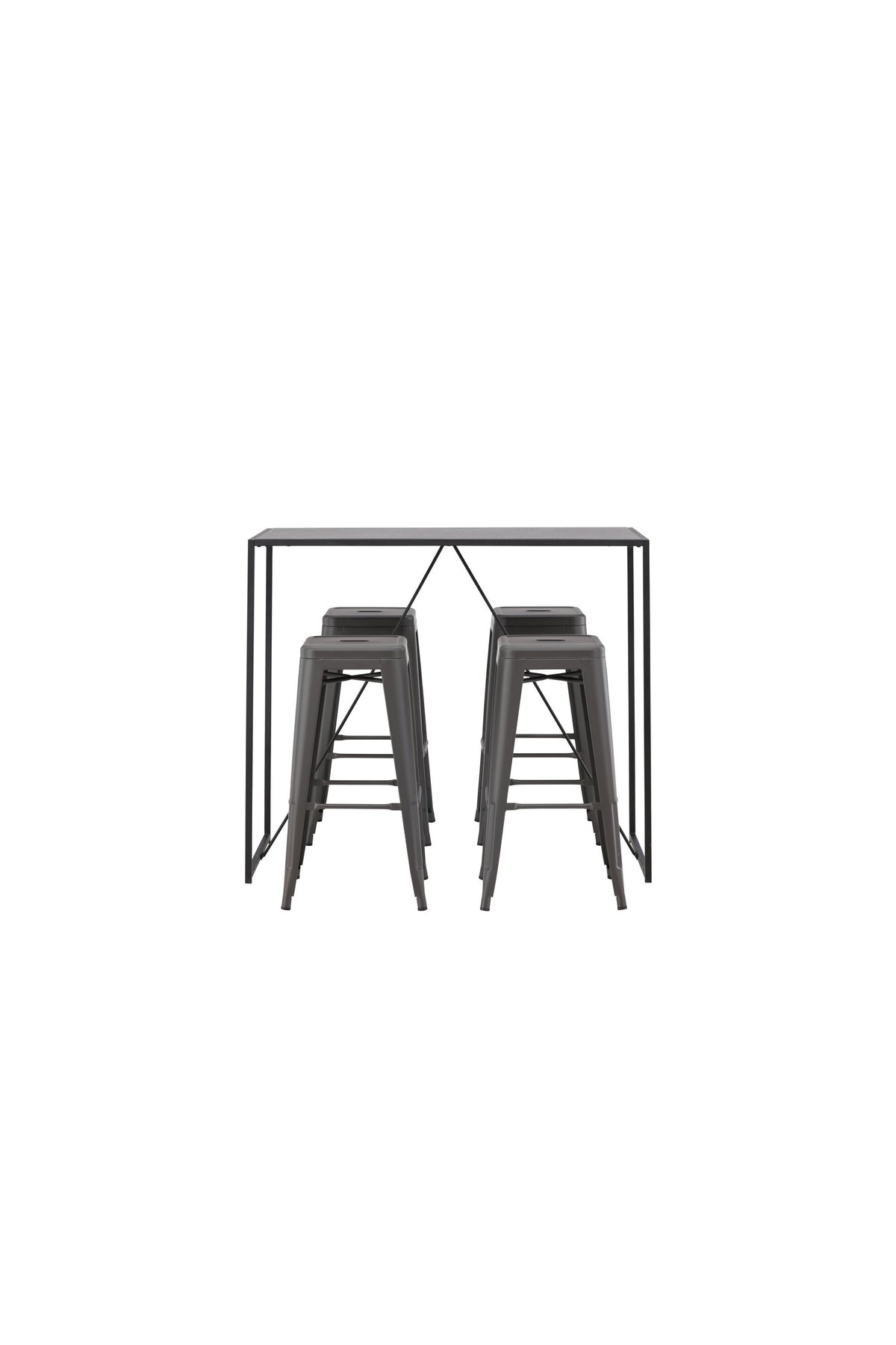Brea Barset + Tempe 120cm/4St. in Dunkelgrau präsentiert im Onlineshop von KAQTU Design AG. Bartischset ist von Venture Home