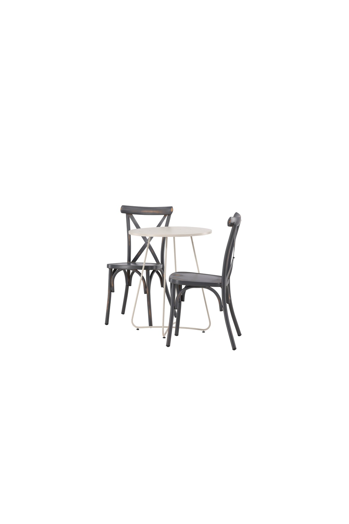Bacong Outdoor-Tischset + Tablas ⌀60cm/2St. in Dunkelgrau präsentiert im Onlineshop von KAQTU Design AG. Gartentischset ist von Venture Home