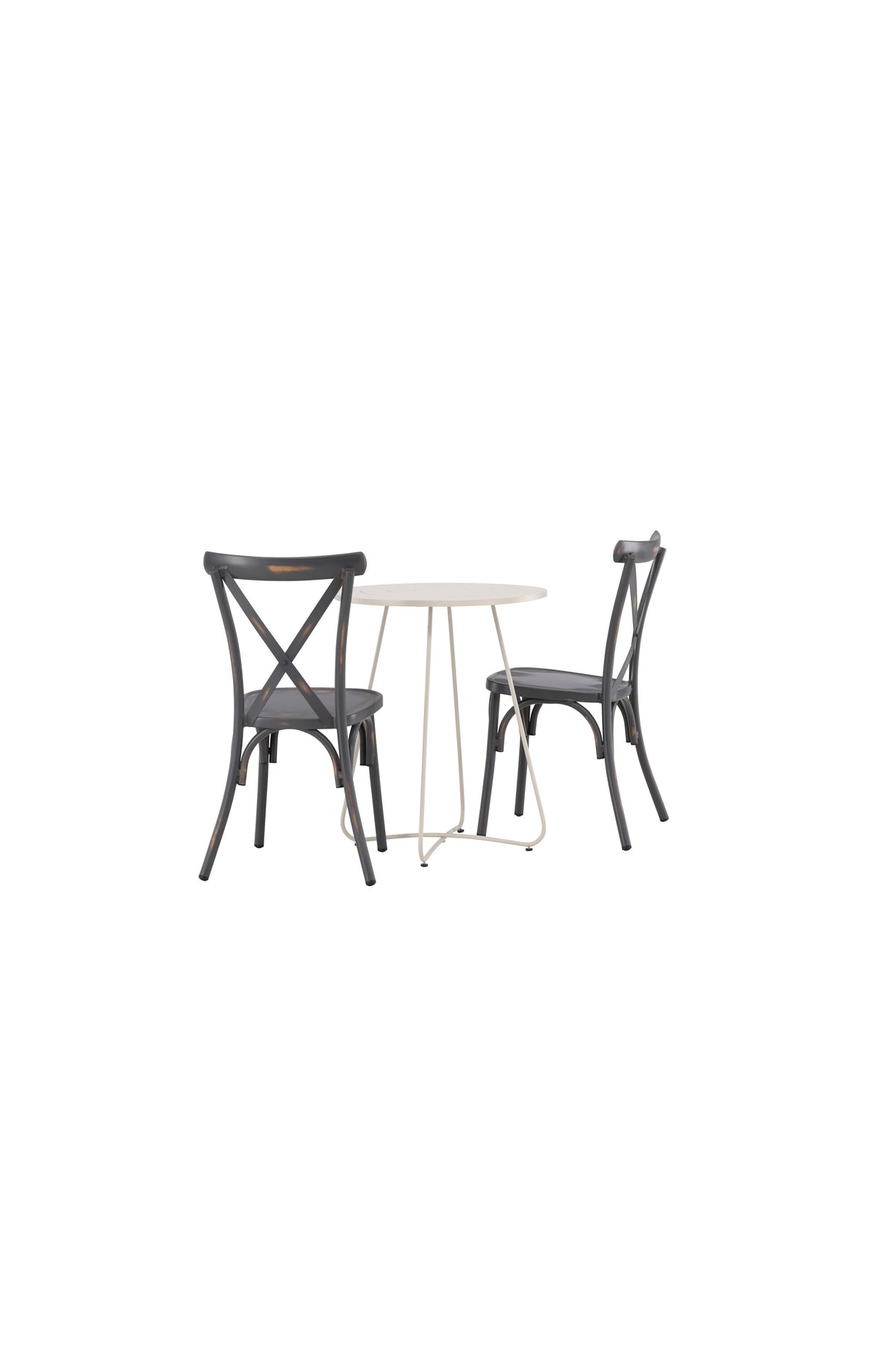Bacong Outdoor-Tischset + Tablas ⌀60cm/2St. in Dunkelgrau präsentiert im Onlineshop von KAQTU Design AG. Gartentischset ist von Venture Home