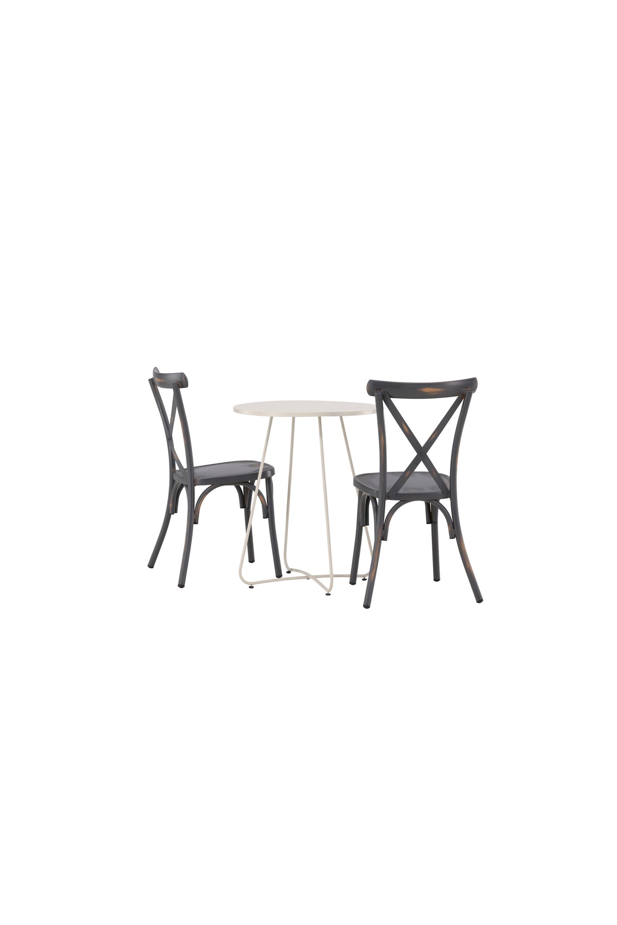 Bacong Outdoor-Tischset + Tablas ⌀60cm/2St. in Dunkelgrau präsentiert im Onlineshop von KAQTU Design AG. Gartentischset ist von Venture Home