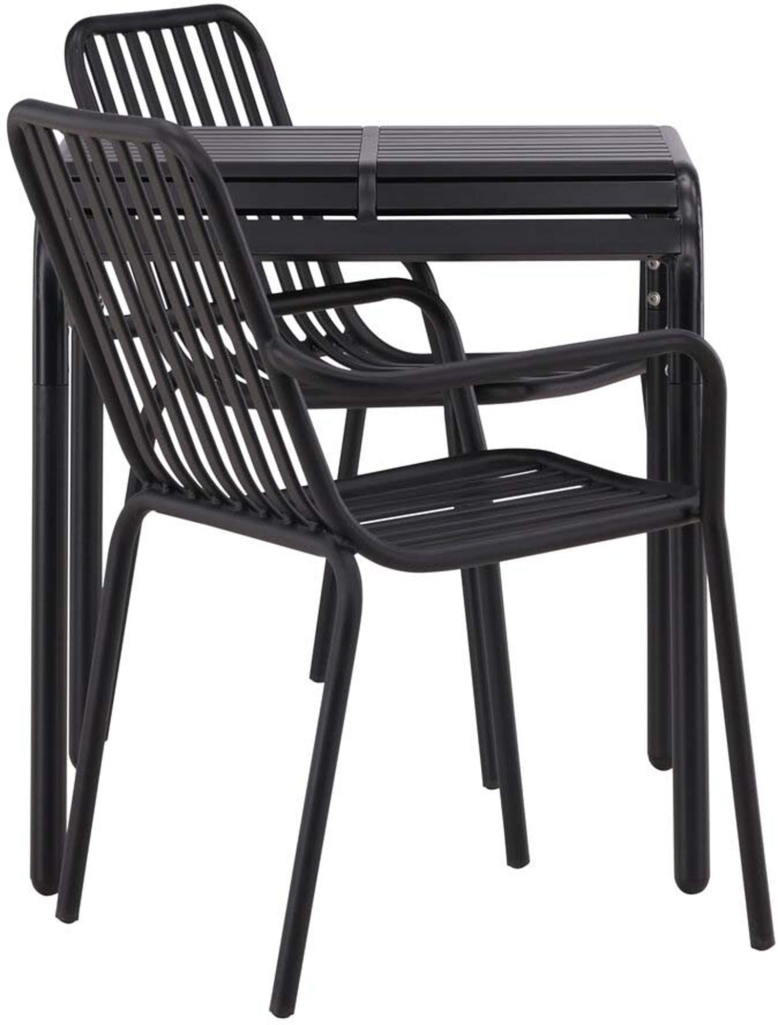 Entdecken Sie das Borneo Outdoor-Tischset + Peking 70cm/2St. von Venture Home – stilvolles skandinavisches Design, wetterfest, ideal für gesellige Runden im Freien.