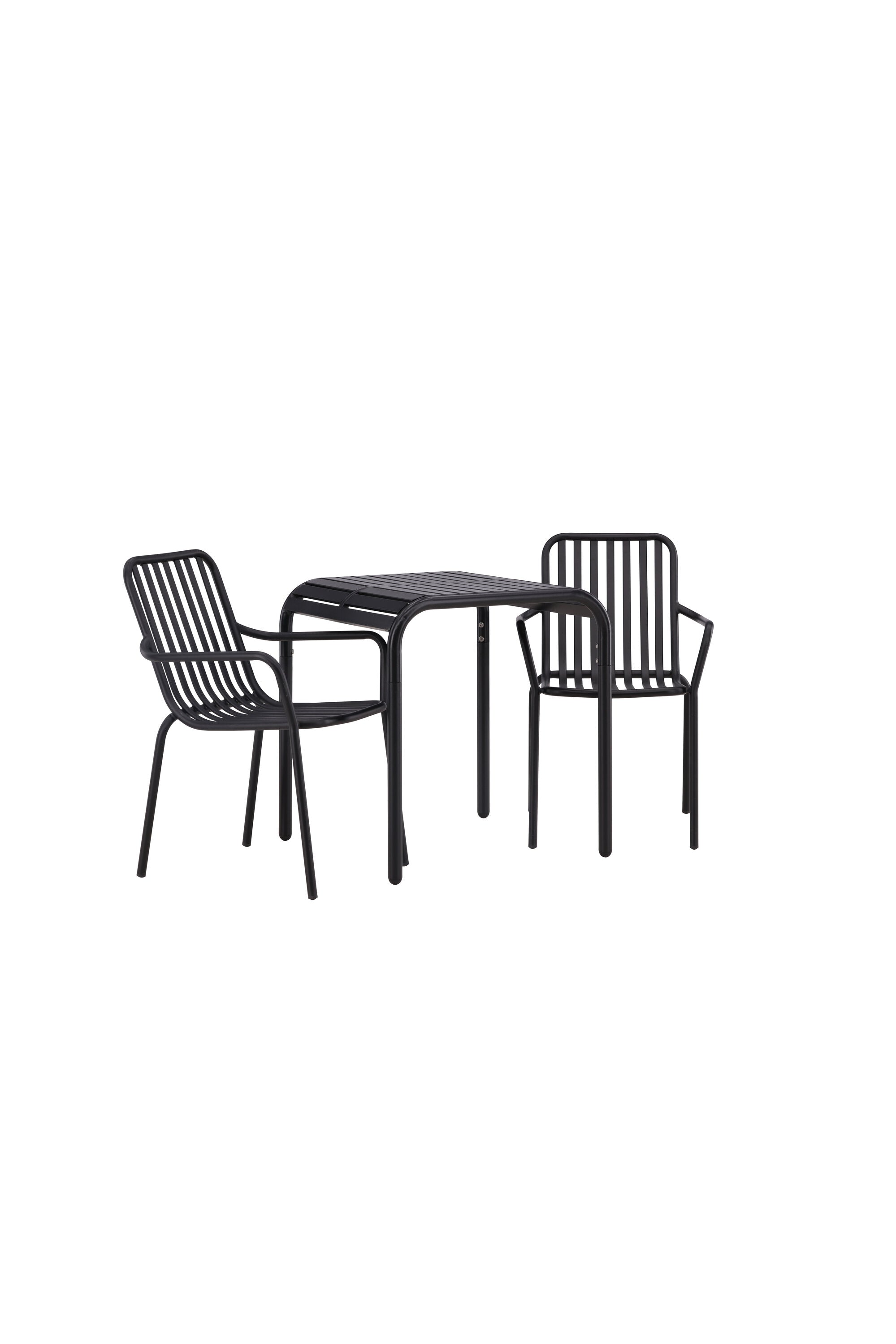 Borneo Outdoor-Tischset + Peking 70cm/2St. in Schwarz präsentiert im Onlineshop von KAQTU Design AG. Gartentischset ist von Venture Home