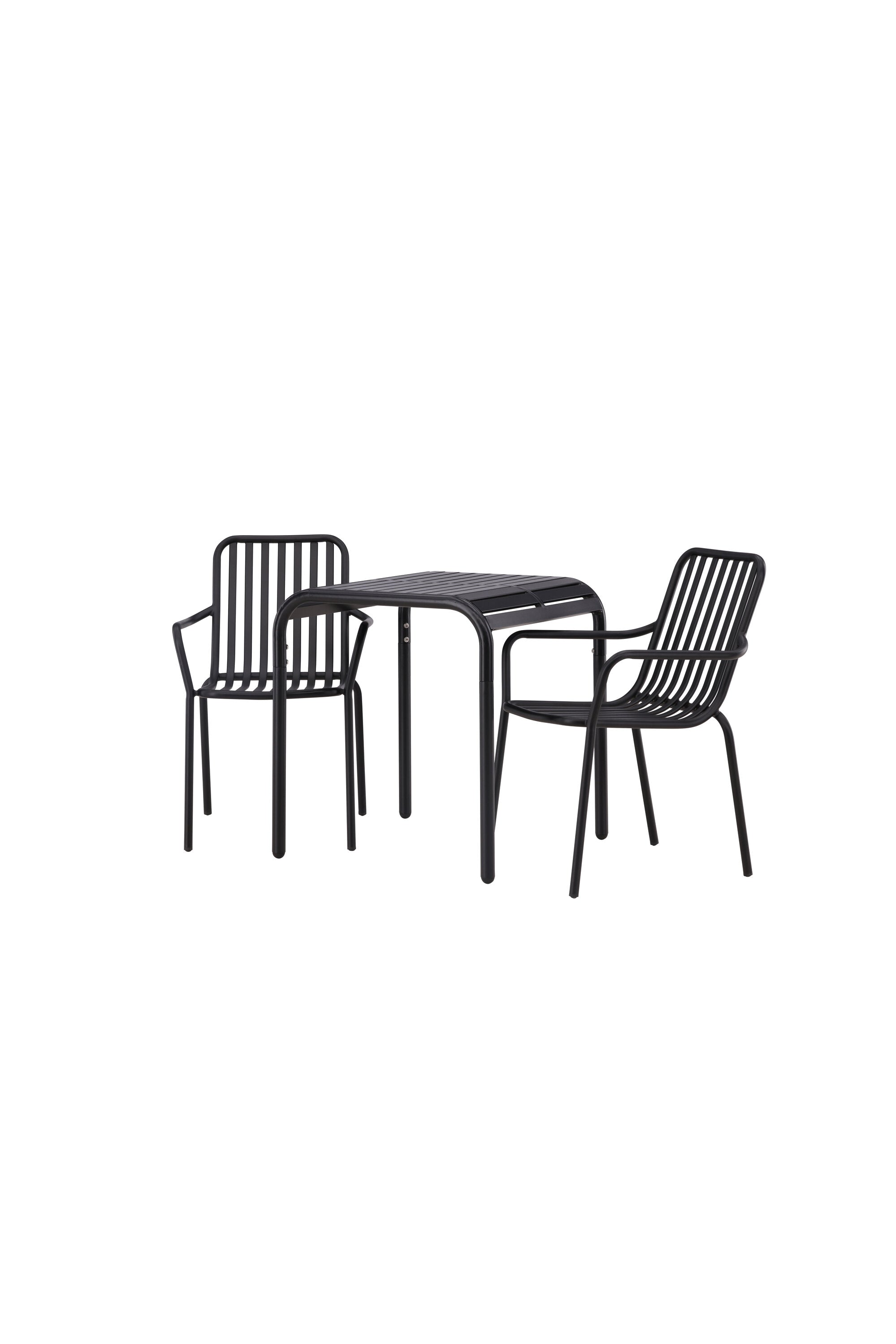 Borneo Outdoor-Tischset + Peking 70cm/2St. in Schwarz präsentiert im Onlineshop von KAQTU Design AG. Gartentischset ist von Venture Home