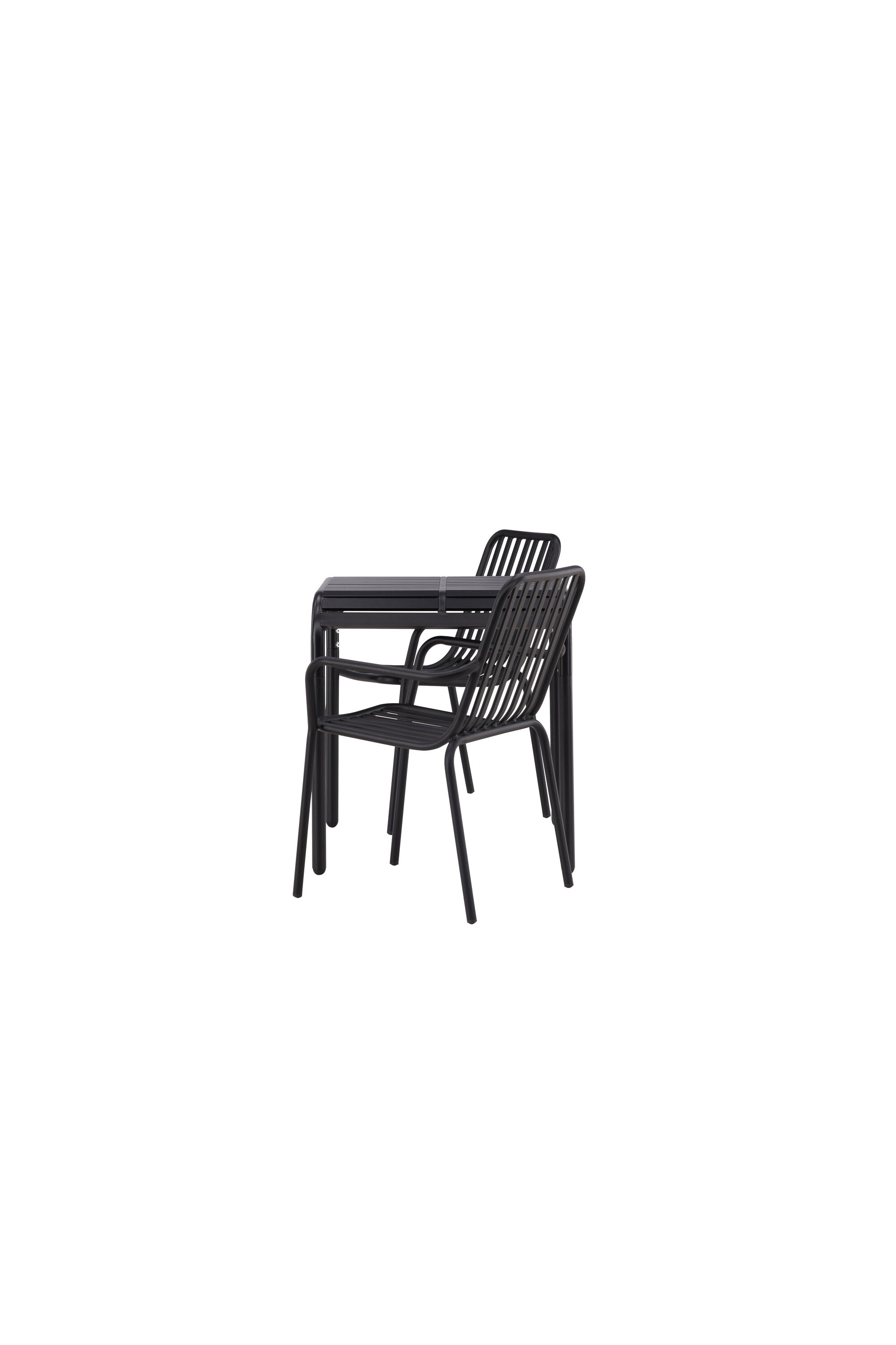 Borneo Outdoor-Tischset + Peking 70cm/2St. in Schwarz präsentiert im Onlineshop von KAQTU Design AG. Gartentischset ist von Venture Home