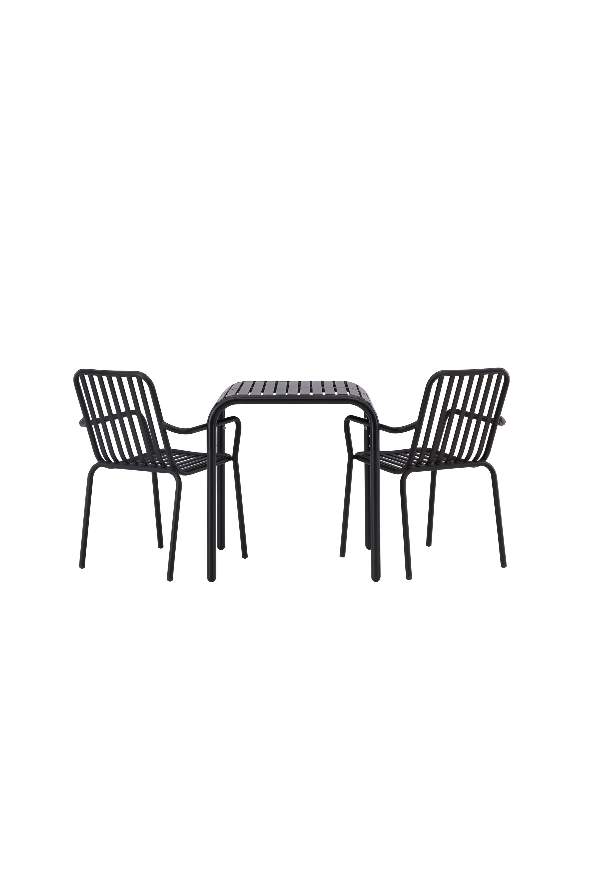 Borneo Outdoor-Tischset + Peking 70cm/2St. in Schwarz präsentiert im Onlineshop von KAQTU Design AG. Gartentischset ist von Venture Home