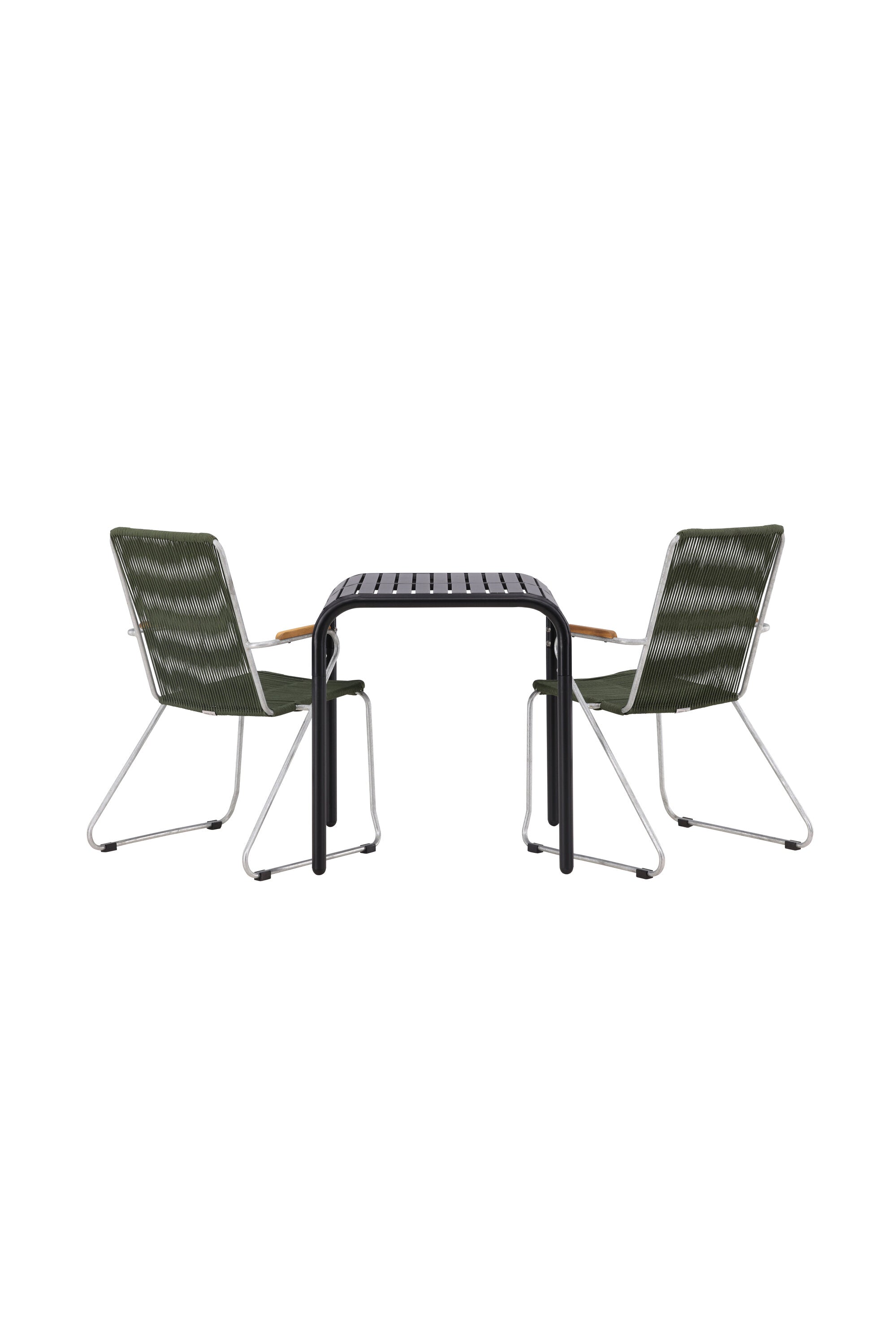 Borneo Outdoor-Tischset + Bois 70cm/2St. in Grün, Silber präsentiert im Onlineshop von KAQTU Design AG. Gartentischset ist von Venture Home