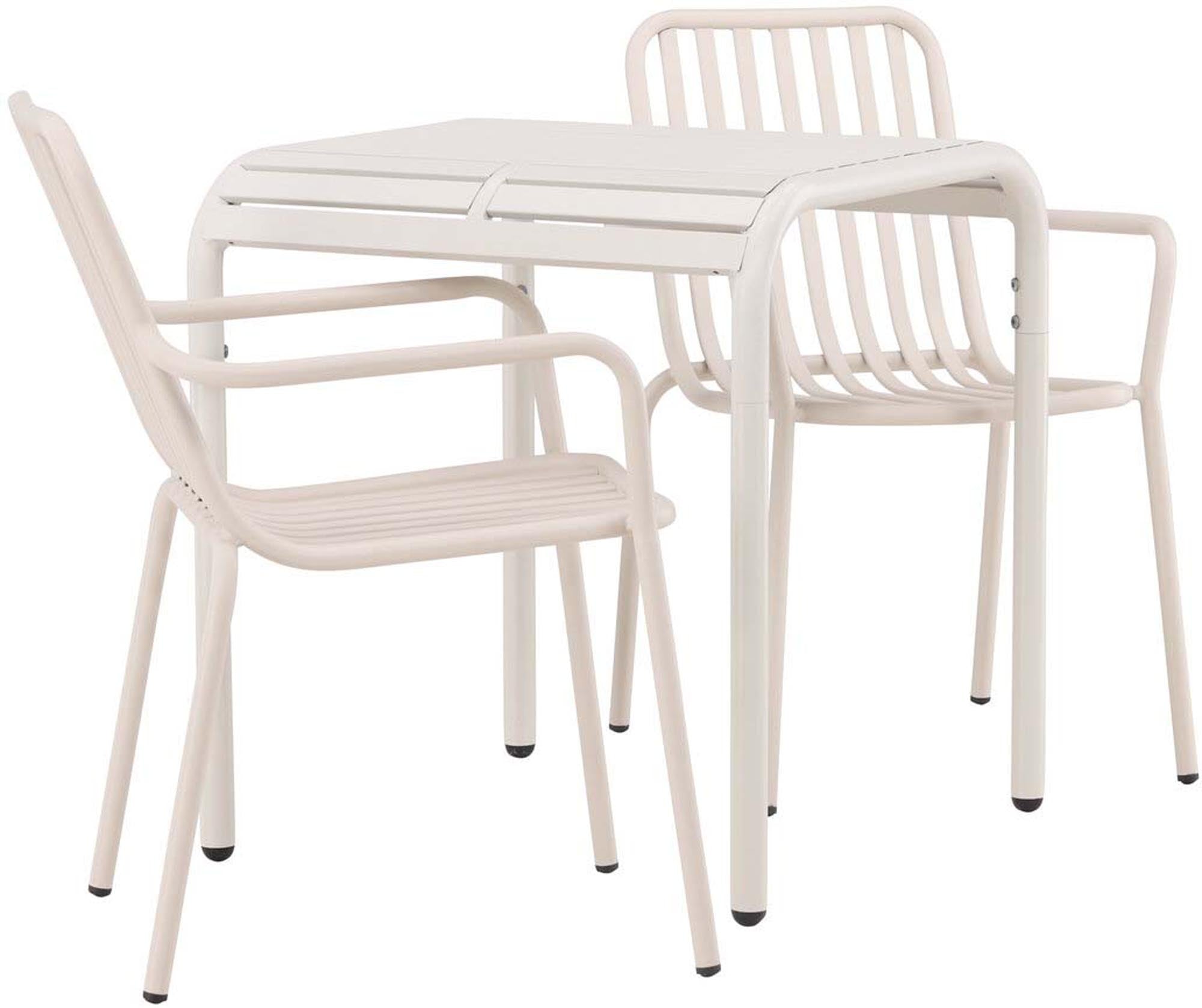 Stilvolles Borneo Tischset mit Peking Stühlen für Outdoor-Entspannung.