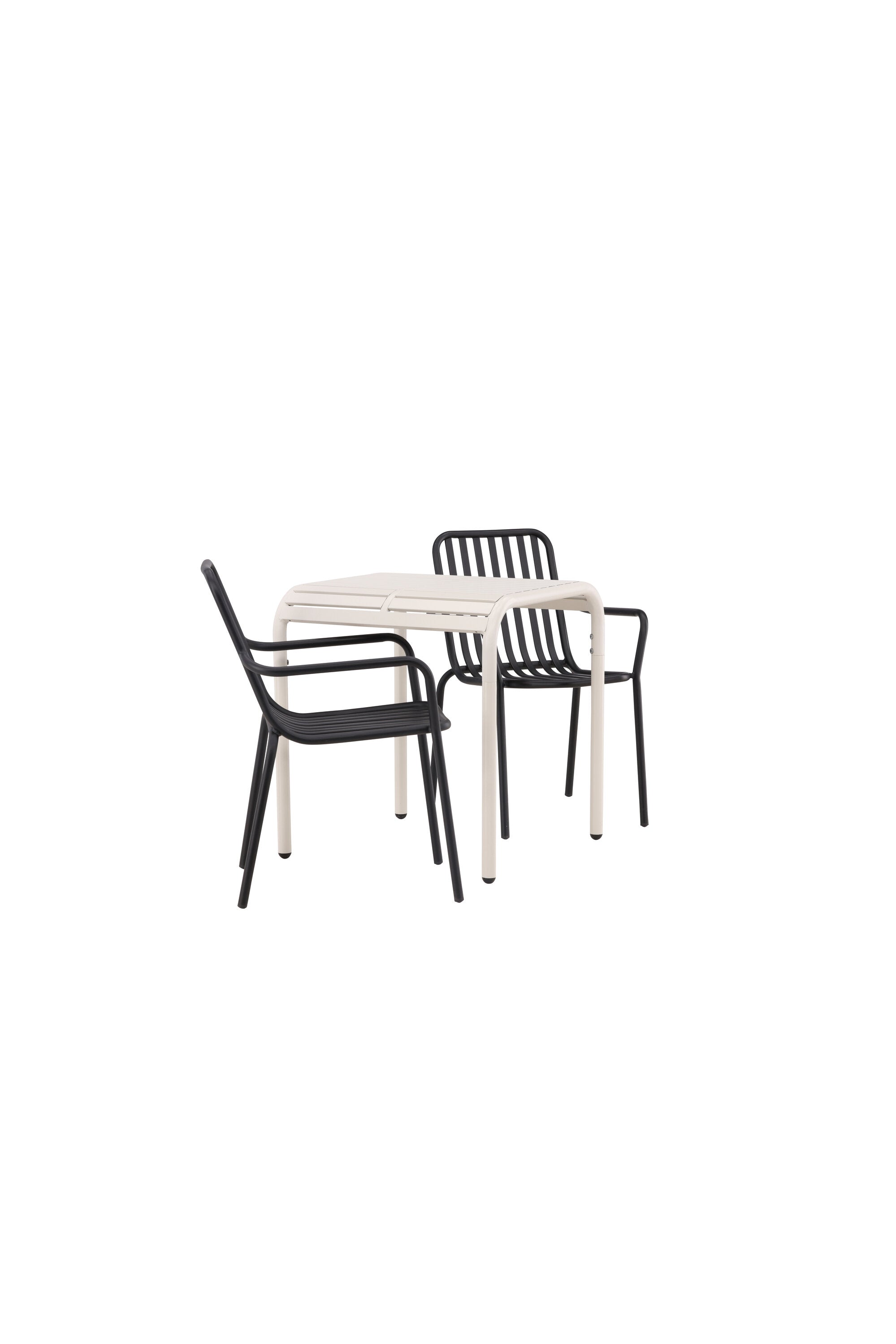 Borneo Outdoor-Tischset + Peking 70cm/2St. in Beige / Schwarz präsentiert im Onlineshop von KAQTU Design AG. Gartentischset ist von Venture Home