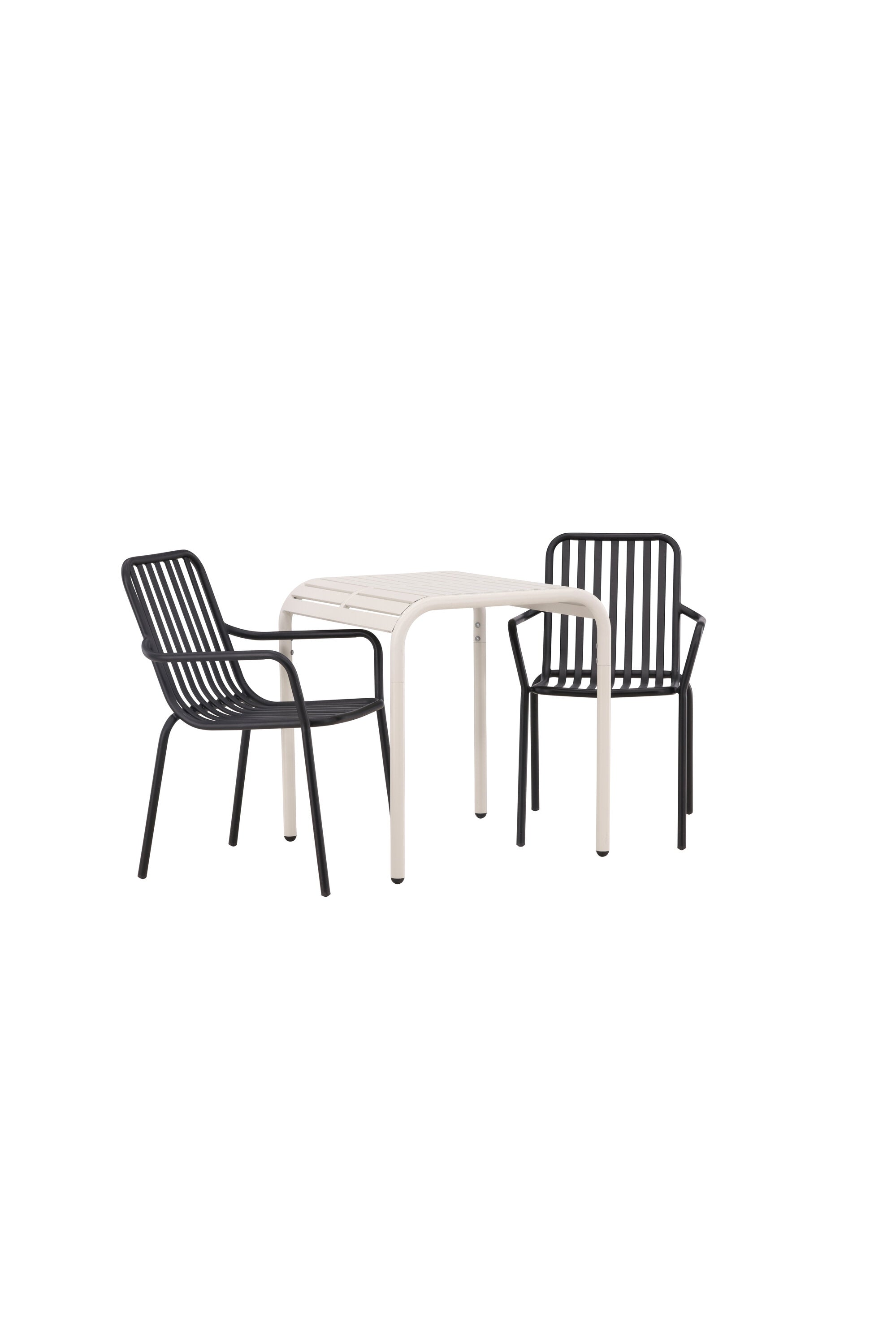 Borneo Outdoor-Tischset + Peking 70cm/2St. in Beige / Schwarz präsentiert im Onlineshop von KAQTU Design AG. Gartentischset ist von Venture Home