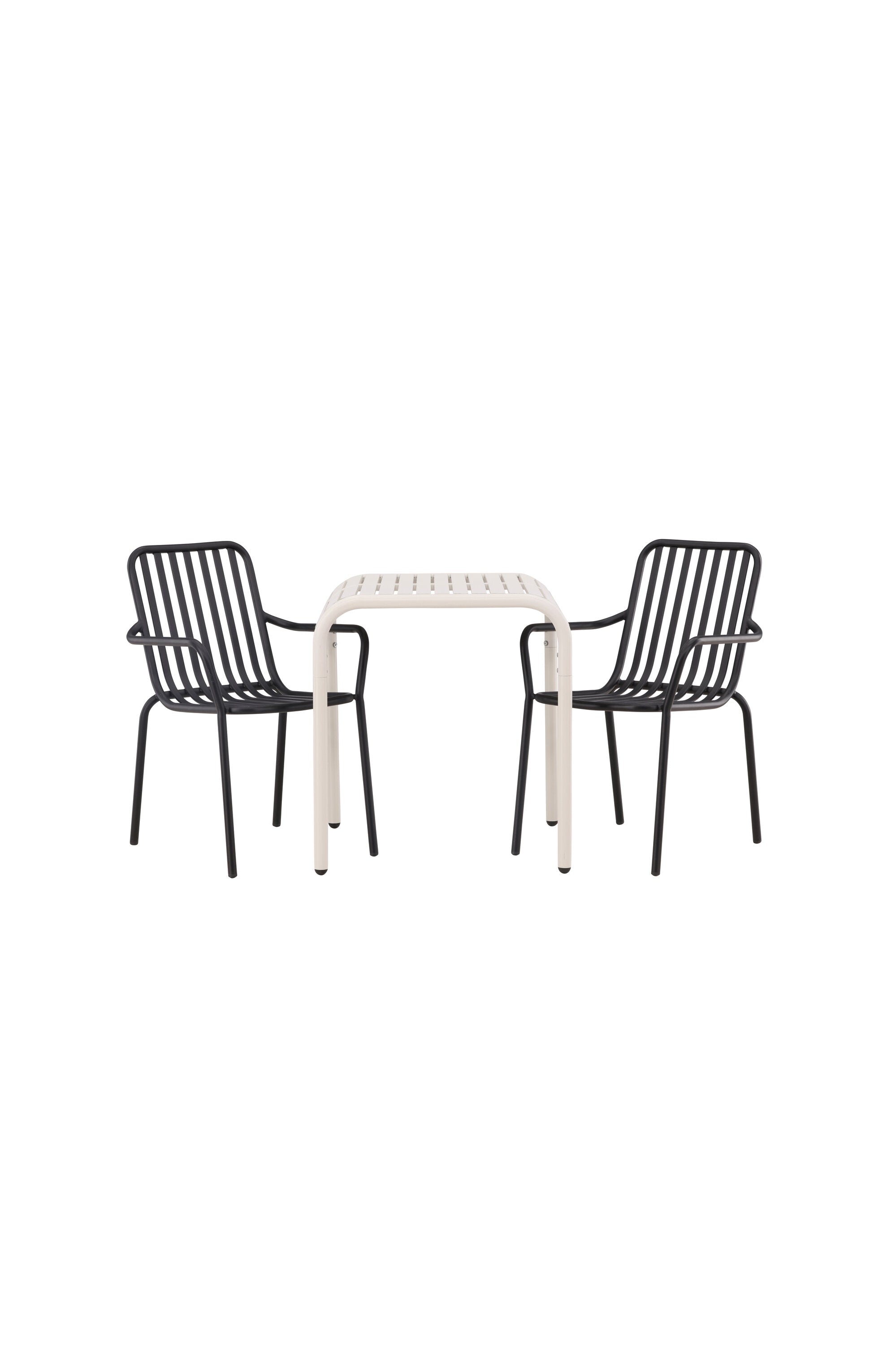 Borneo Outdoor-Tischset + Peking 70cm/2St. in Beige / Schwarz präsentiert im Onlineshop von KAQTU Design AG. Gartentischset ist von Venture Home