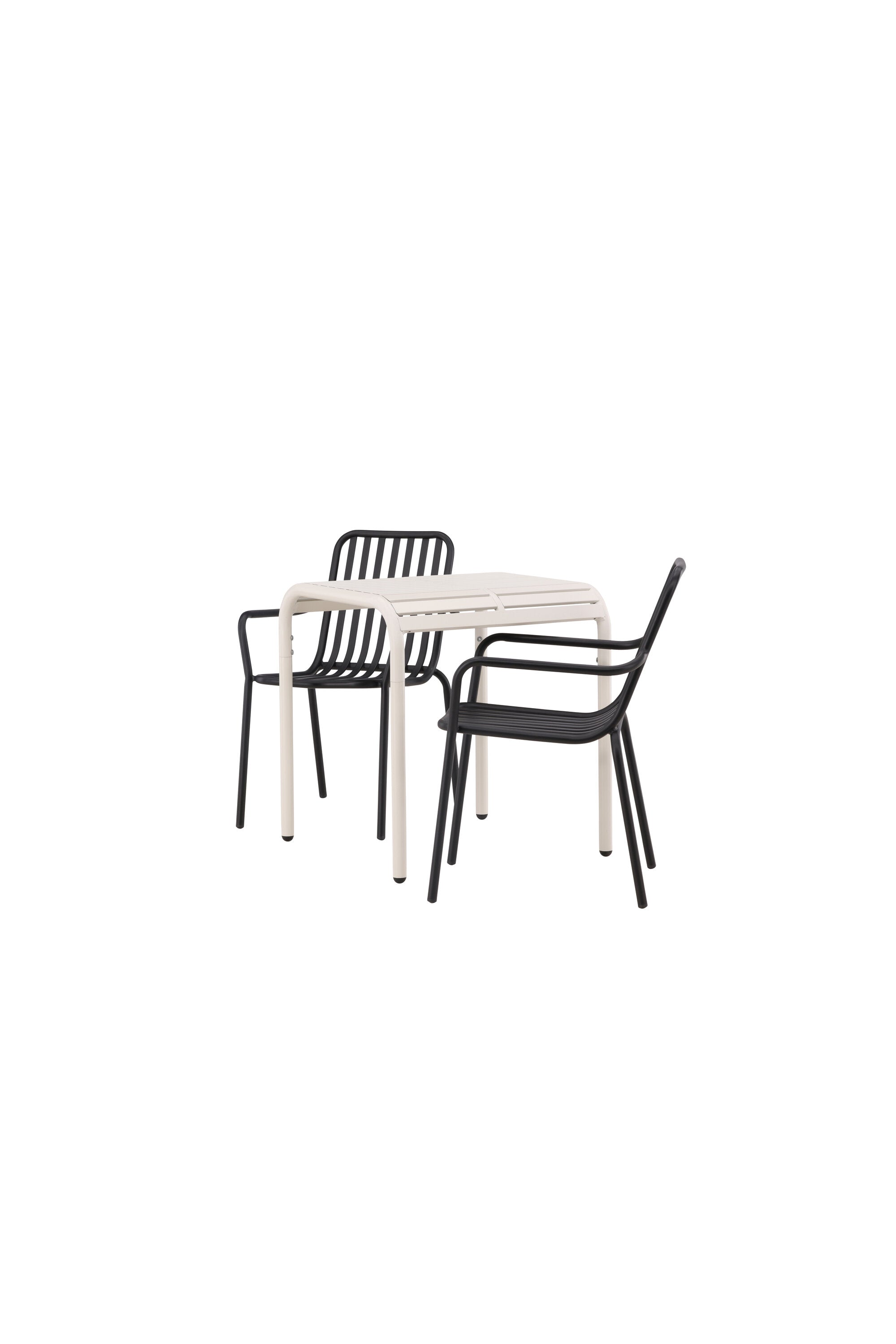 Borneo Outdoor-Tischset + Peking 70cm/2St. in Beige / Schwarz präsentiert im Onlineshop von KAQTU Design AG. Gartentischset ist von Venture Home