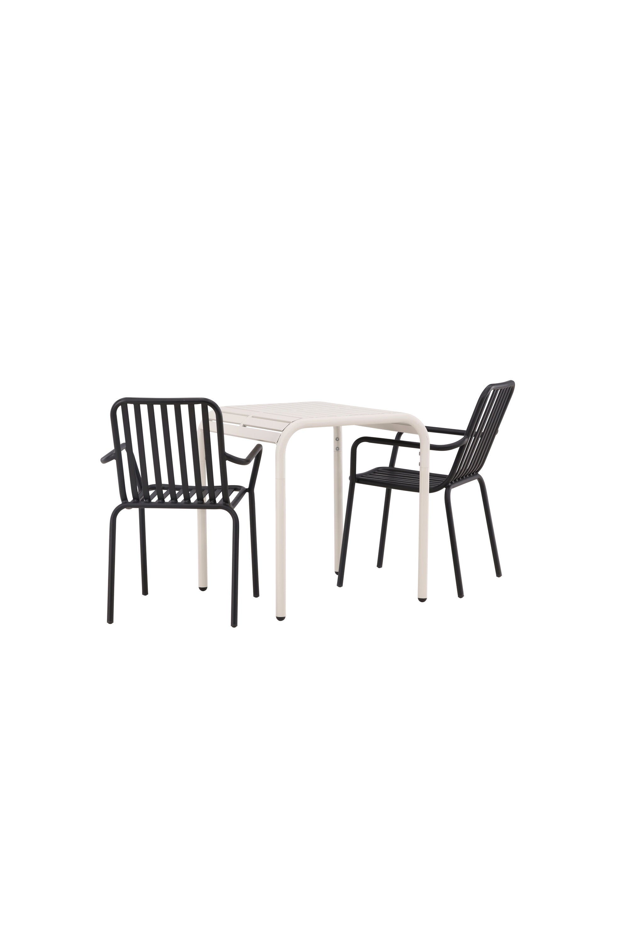 Borneo Outdoor-Tischset + Peking 70cm/2St. in Beige / Schwarz präsentiert im Onlineshop von KAQTU Design AG. Gartentischset ist von Venture Home