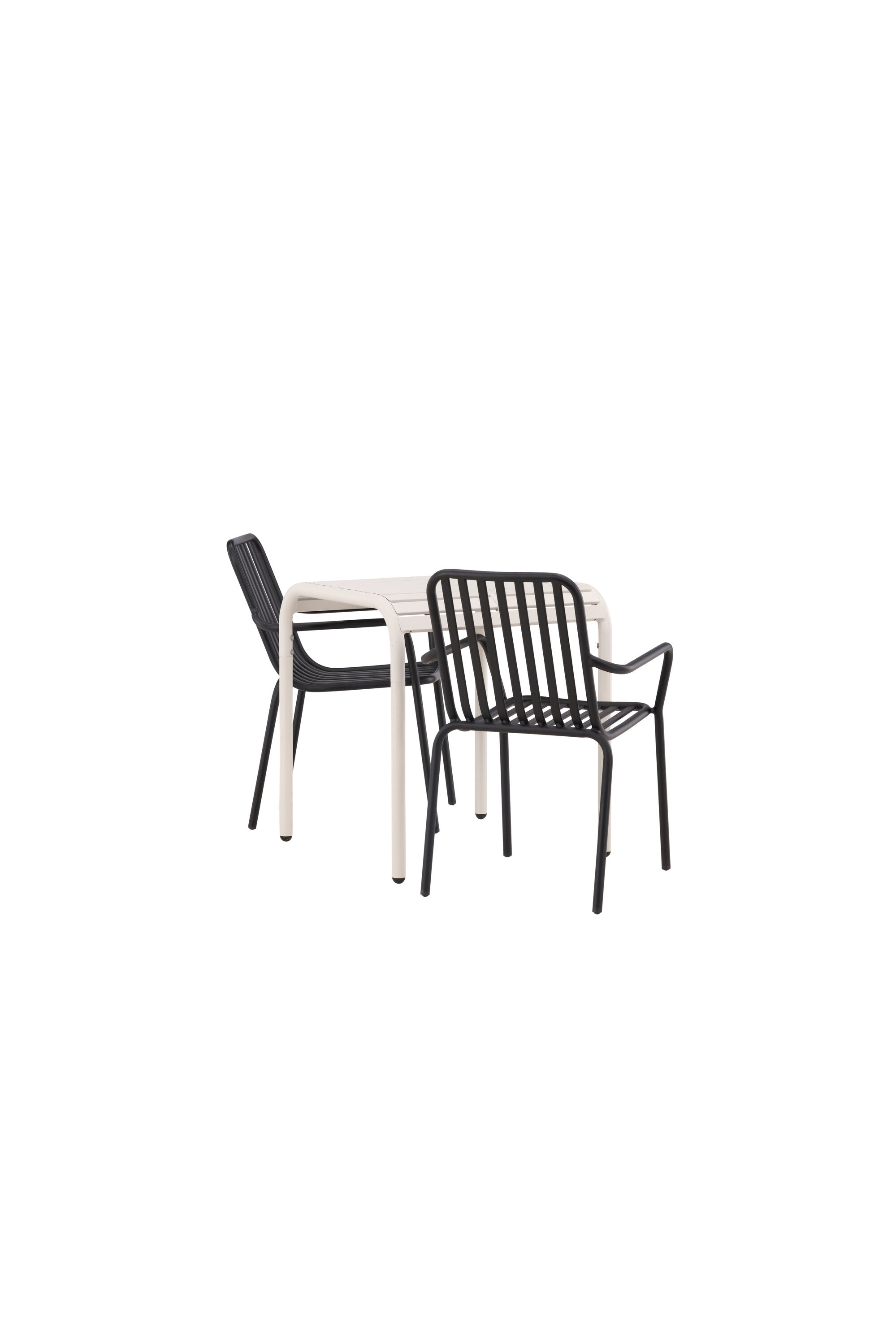 Borneo Outdoor-Tischset + Peking 70cm/2St. in Beige / Schwarz präsentiert im Onlineshop von KAQTU Design AG. Gartentischset ist von Venture Home
