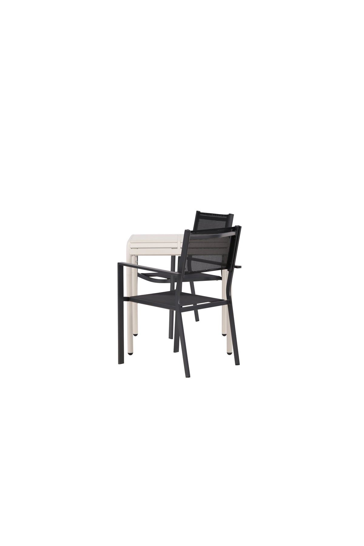 Borneo Outdoor-Tischset + Copacabana 70cm/2St. in Beige / Schwarz präsentiert im Onlineshop von KAQTU Design AG. Gartentischset ist von Venture Home