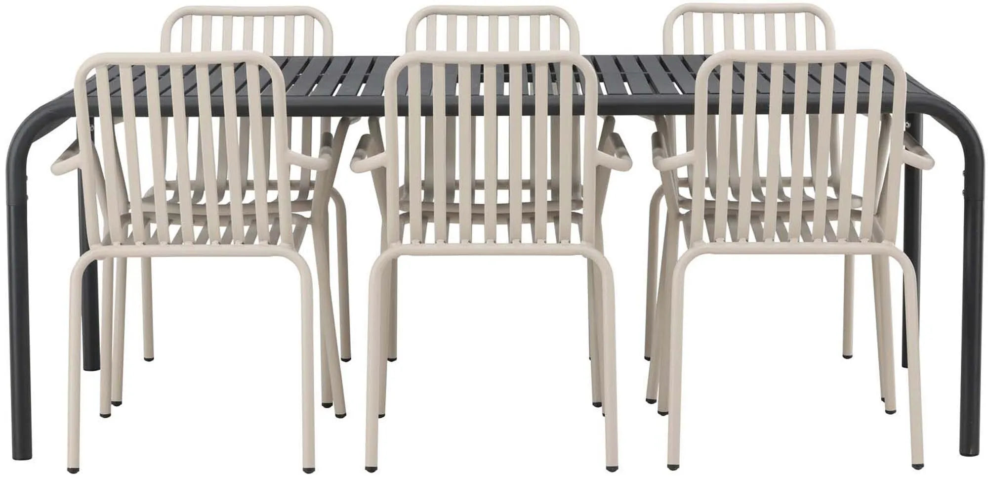 Stilvolles Borneo Tischset für 6, ideal für Outdoor-Dinnerabende.