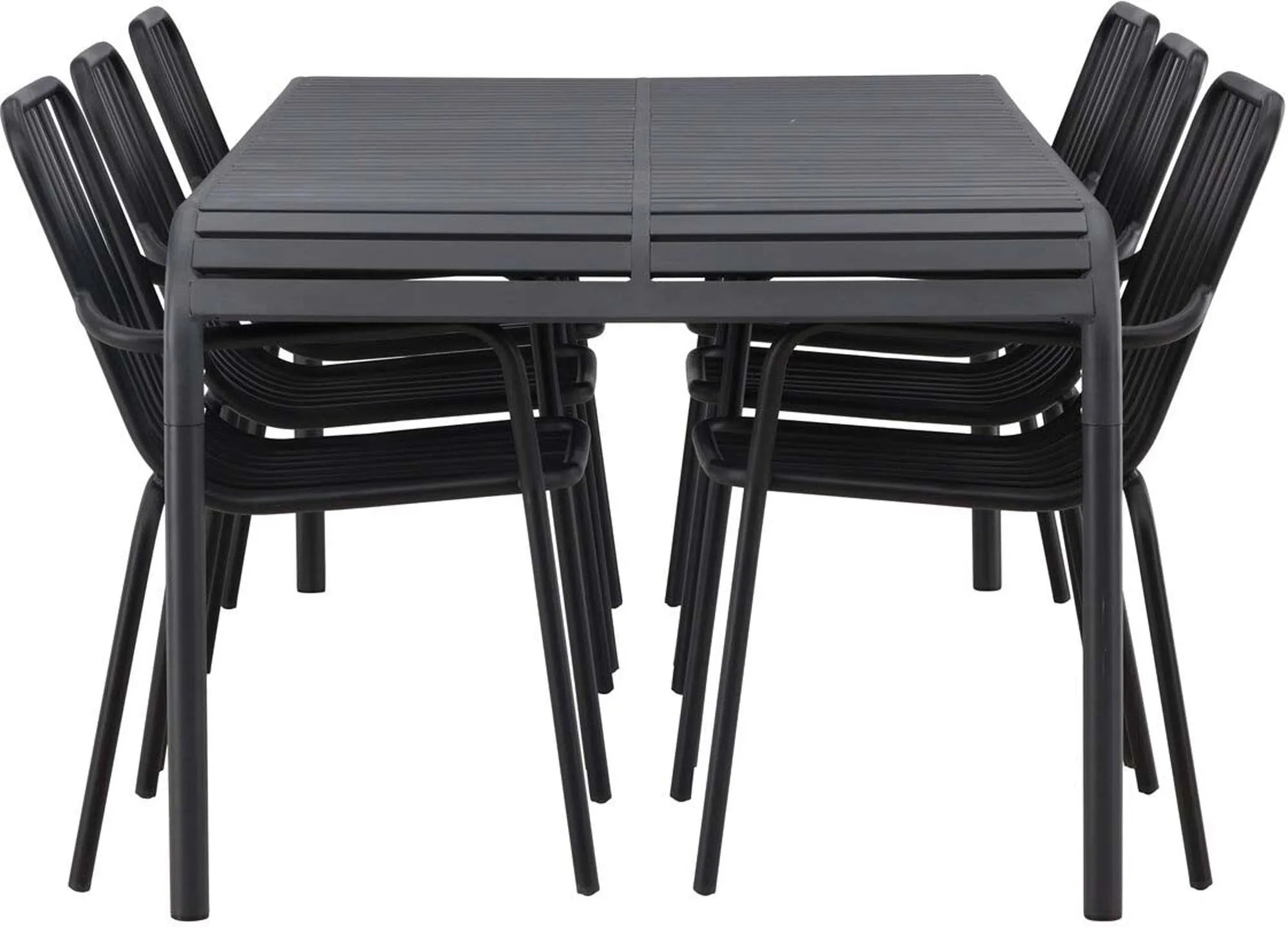 Elegantes Borneo Tischset für 6, ideal für Terrasse und Balkon.