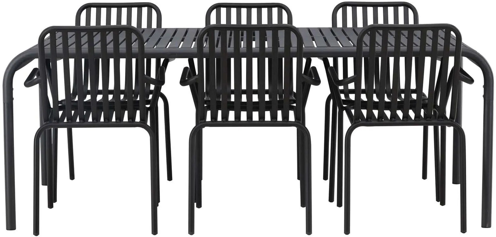 Stilvolles Borneo Tischset für 6, ideal für Outdoor-Dinnerpartys.