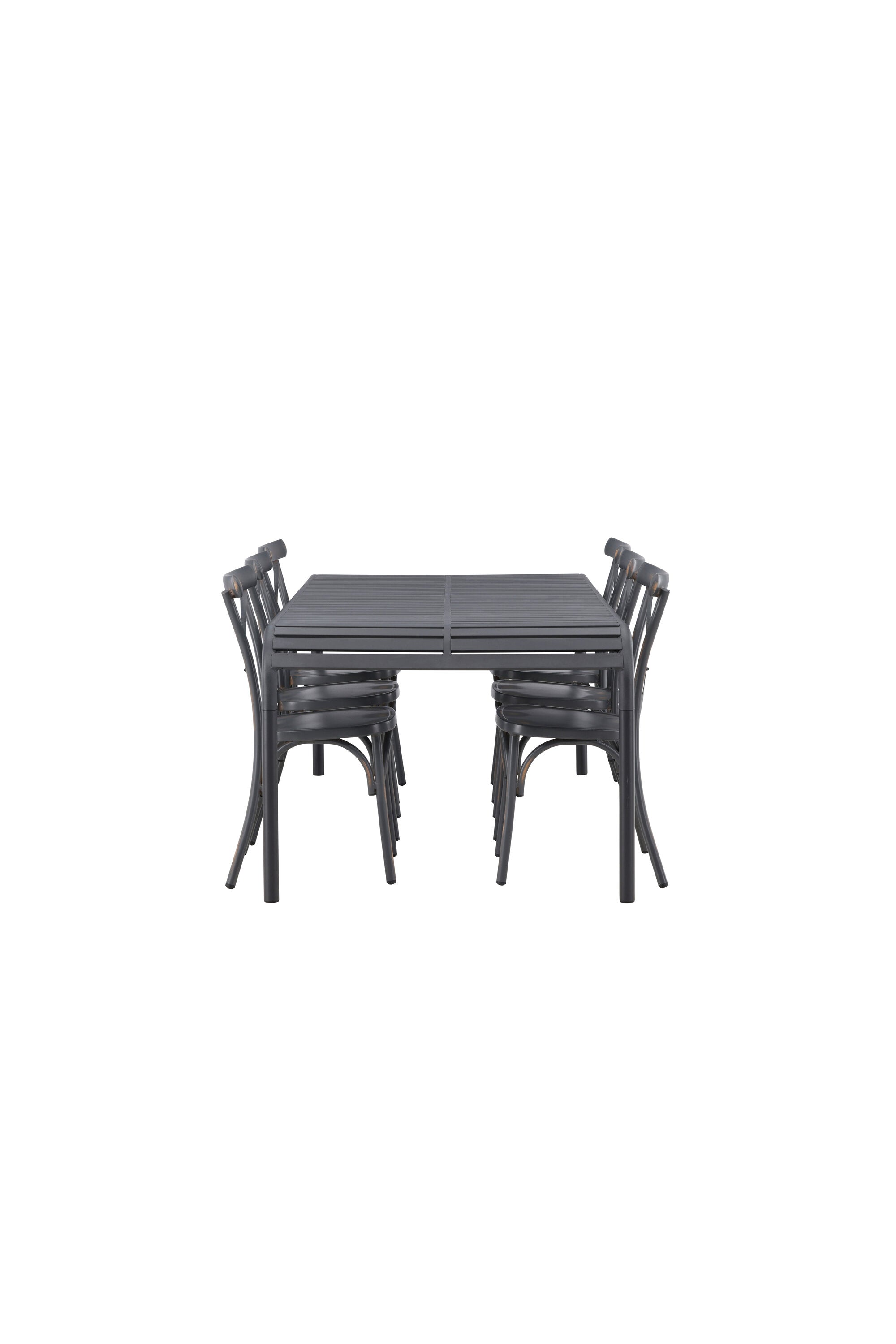 Borneo Outdoor-Tischset + Peking 200cm/6St. in Dunkelgrau präsentiert im Onlineshop von KAQTU Design AG. Gartentischset ist von Venture Home