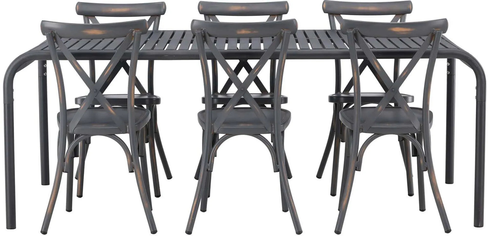 Stilvolles Borneo Tischset für 6, ideal für Outdoor-Dinnerpartys.