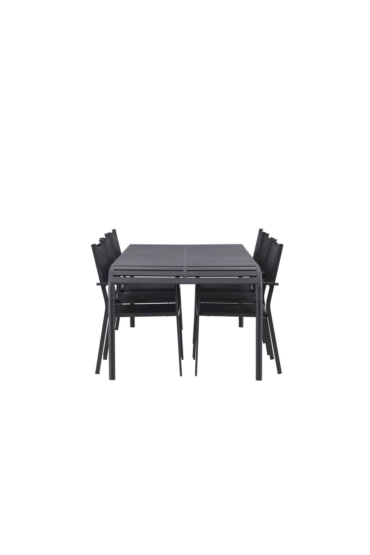 Borneo Outdoor-Tischset + Copacabana 200cm/6St. in Schwarz präsentiert im Onlineshop von KAQTU Design AG. Gartentischset ist von Venture Home