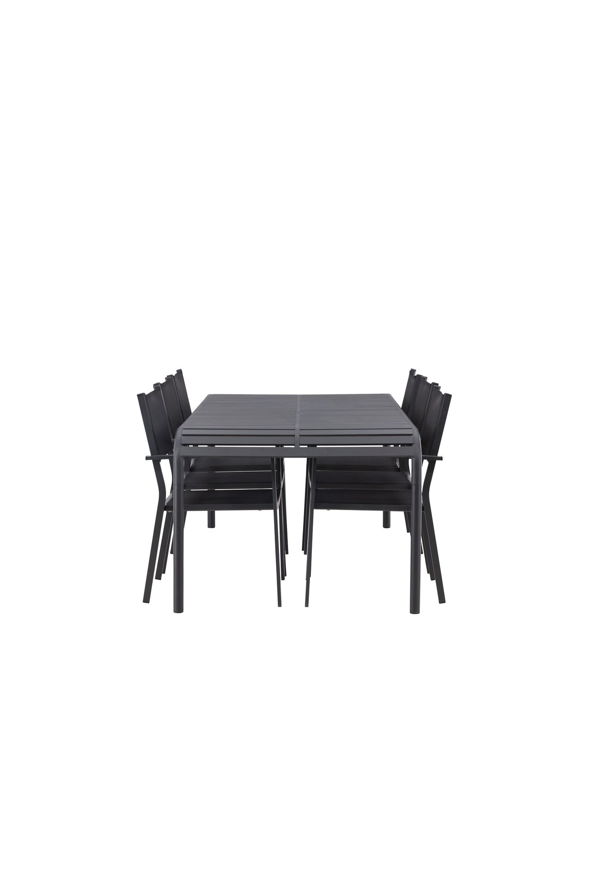 Borneo Outdoor-Tischset + Copacabana 200cm/6St. in Schwarz präsentiert im Onlineshop von KAQTU Design AG. Gartentischset ist von Venture Home