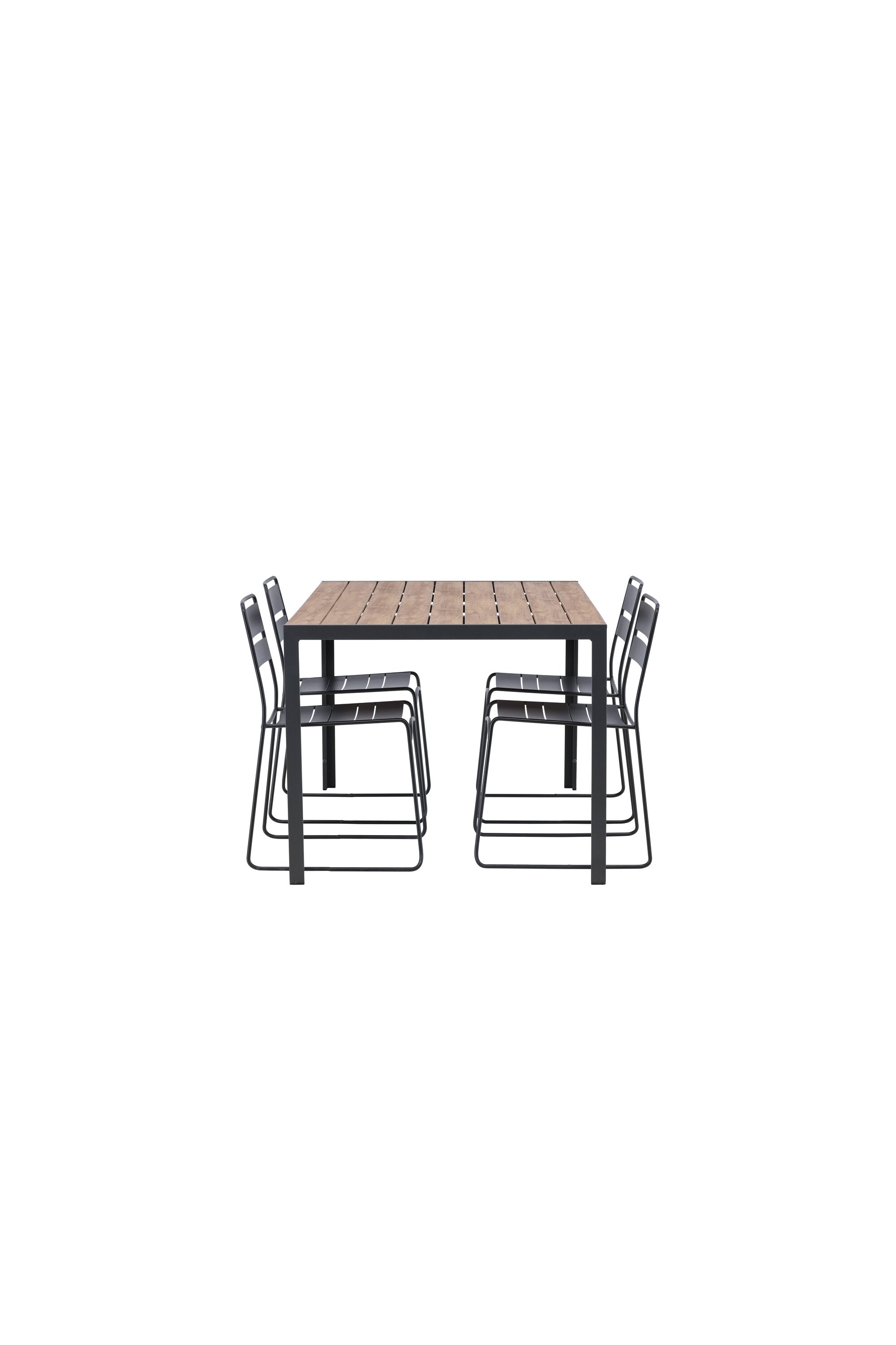 Break Outdoor-Tischset + Lina 150cm/4St. in Schwarz präsentiert im Onlineshop von KAQTU Design AG. Gartentischset ist von Venture Home