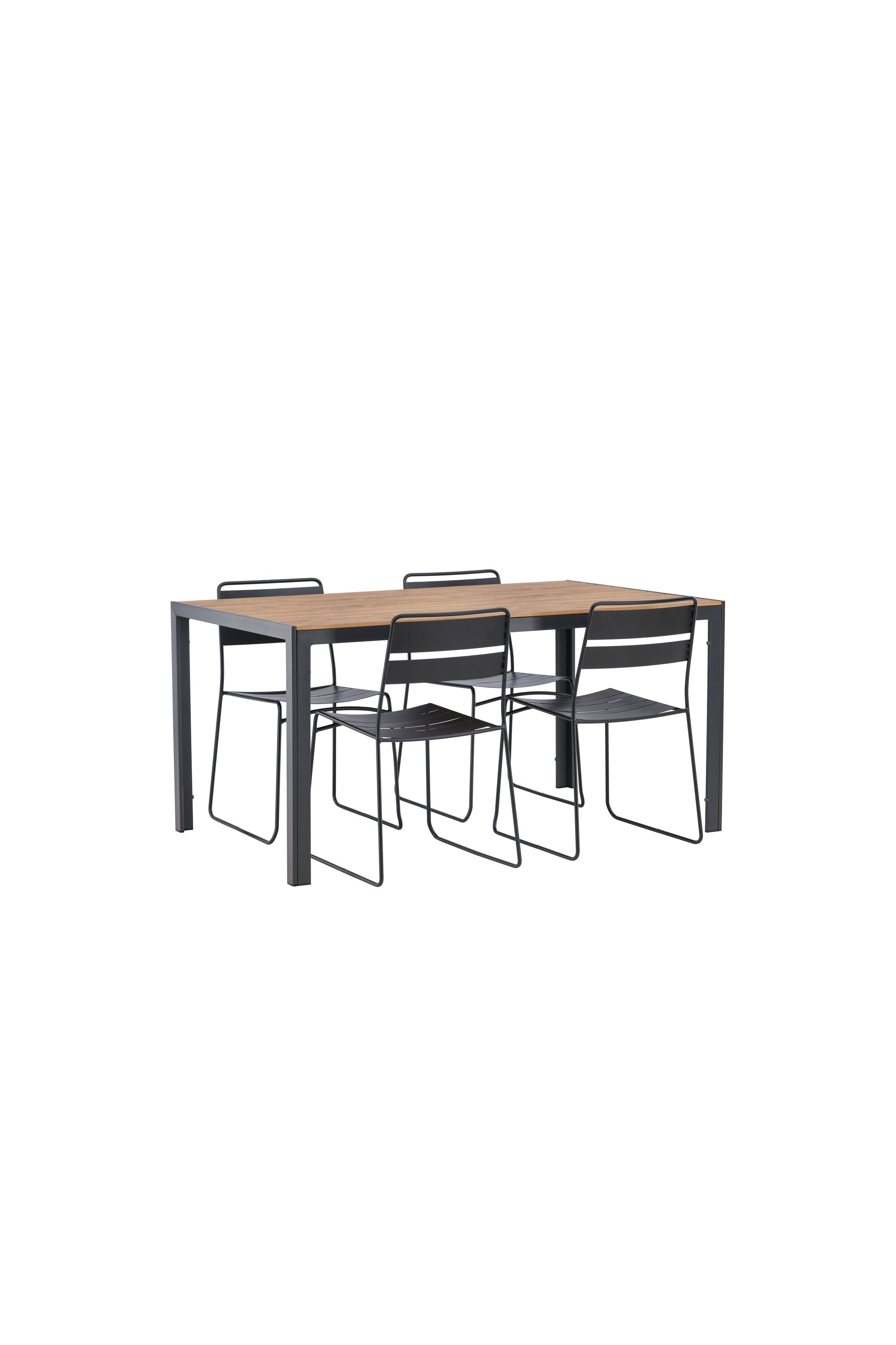 Break Outdoor-Tischset + Lina 150cm/4St. in Schwarz präsentiert im Onlineshop von KAQTU Design AG. Gartentischset ist von Venture Home