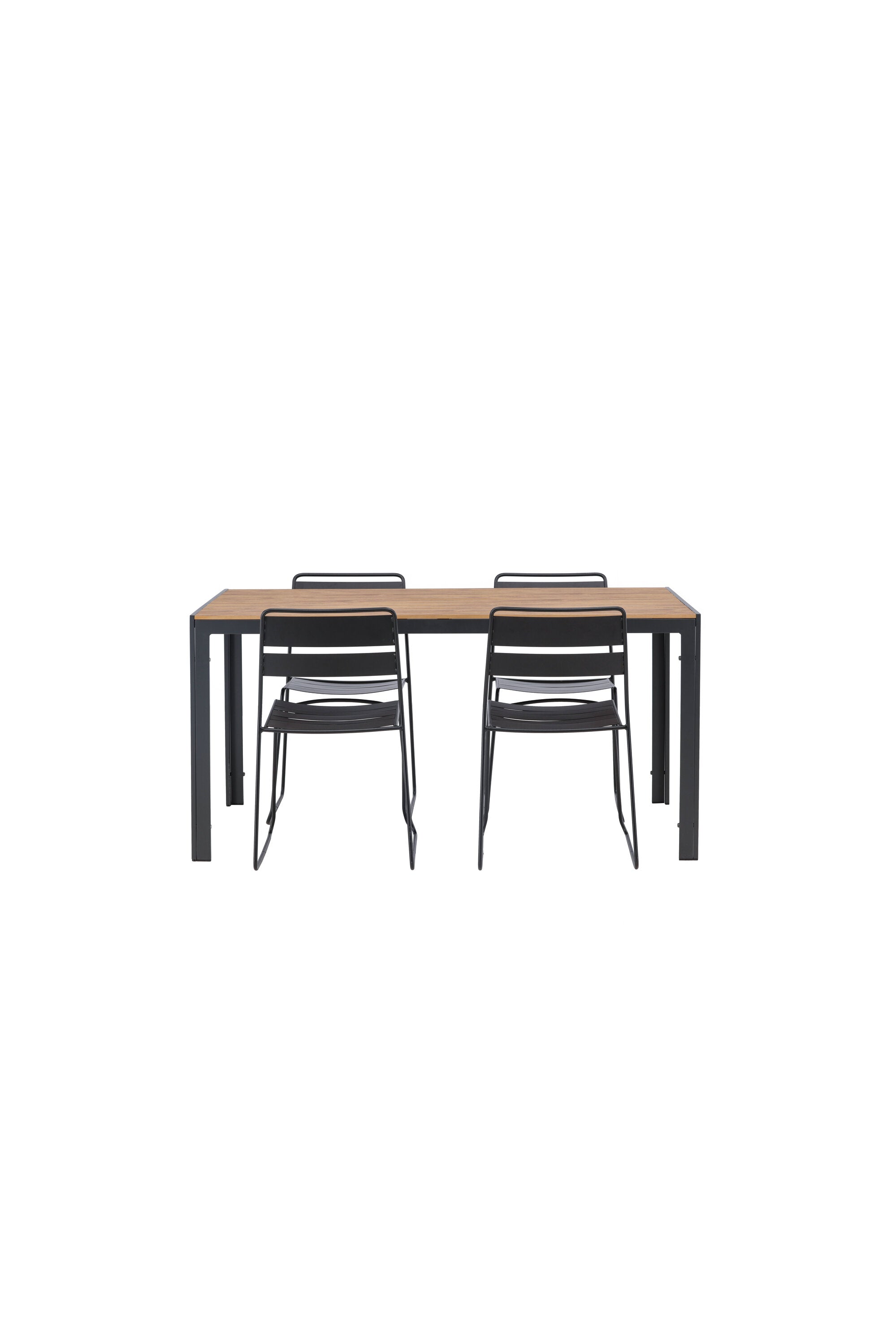 Break Outdoor-Tischset + Lina 150cm/4St. in Schwarz präsentiert im Onlineshop von KAQTU Design AG. Gartentischset ist von Venture Home