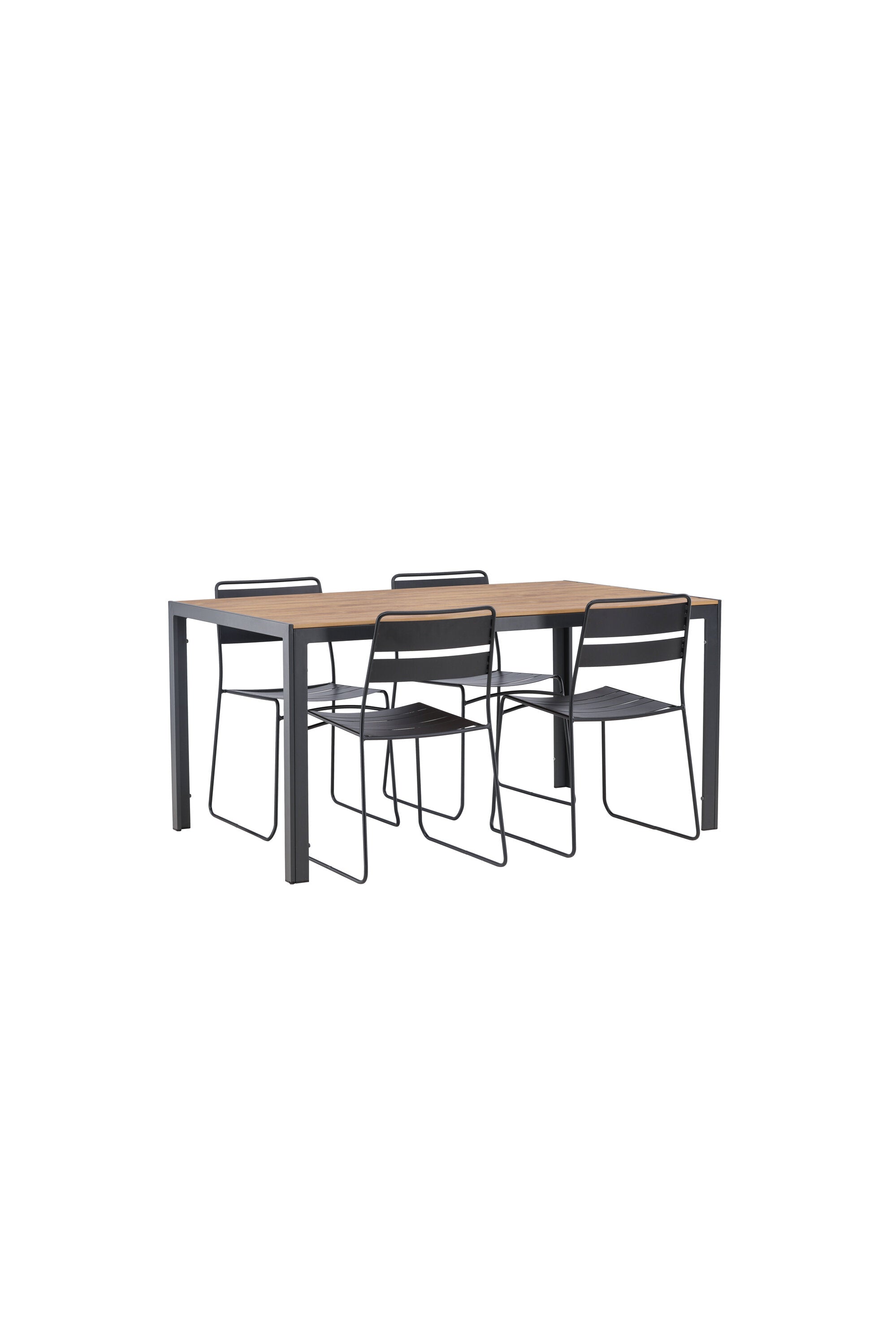 Break Outdoor-Tischset + Lina 150cm/4St. in Schwarz präsentiert im Onlineshop von KAQTU Design AG. Gartentischset ist von Venture Home