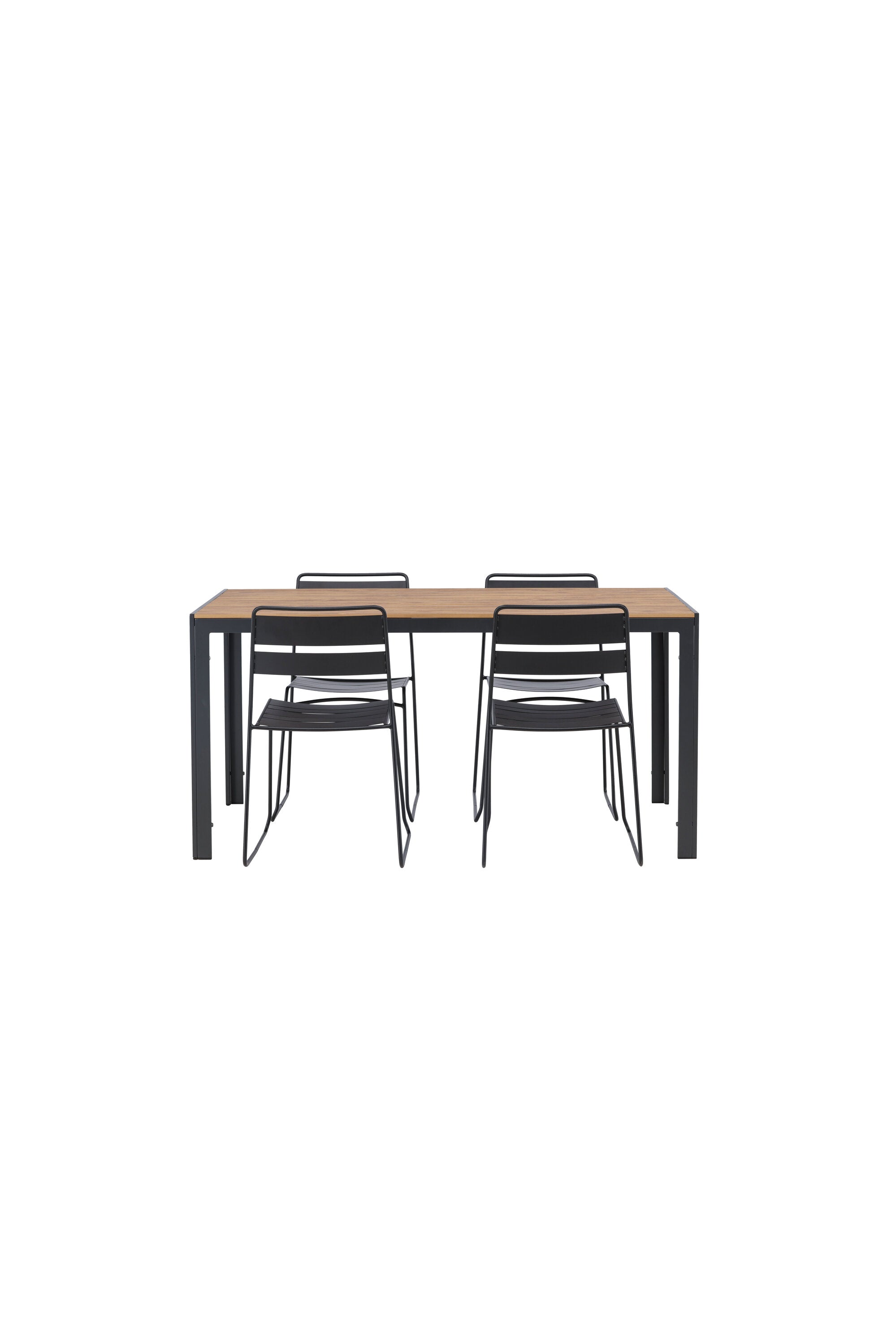 Break Outdoor-Tischset + Lina 150cm/4St. in Schwarz präsentiert im Onlineshop von KAQTU Design AG. Gartentischset ist von Venture Home