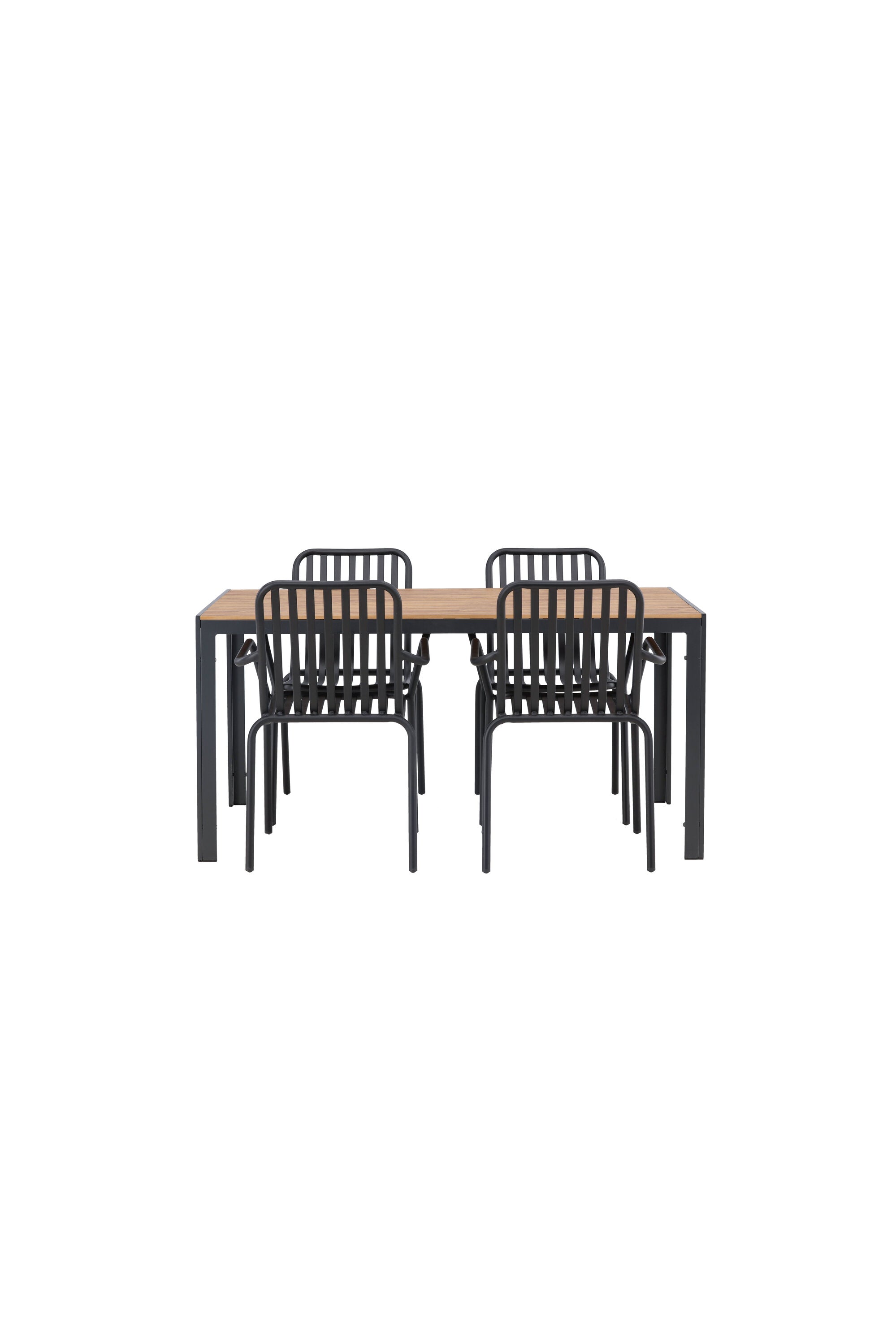 Break Outdoor-Tischset + Peking 150cm/4St. in Schwarz präsentiert im Onlineshop von KAQTU Design AG. Gartentischset ist von Venture Home