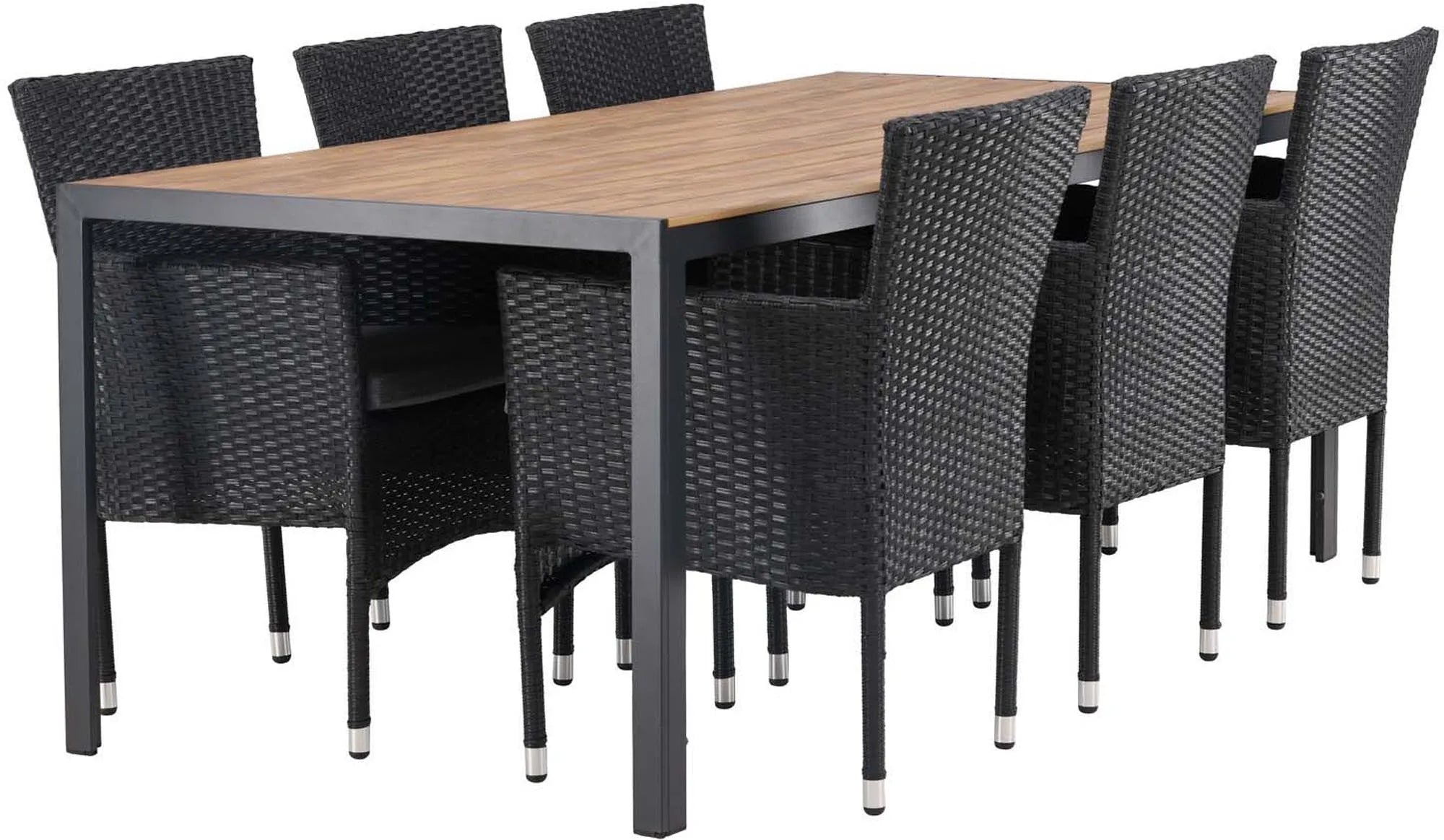 Elegantes Outdoor-Tischset für stilvolle Sommerabende im Garten.