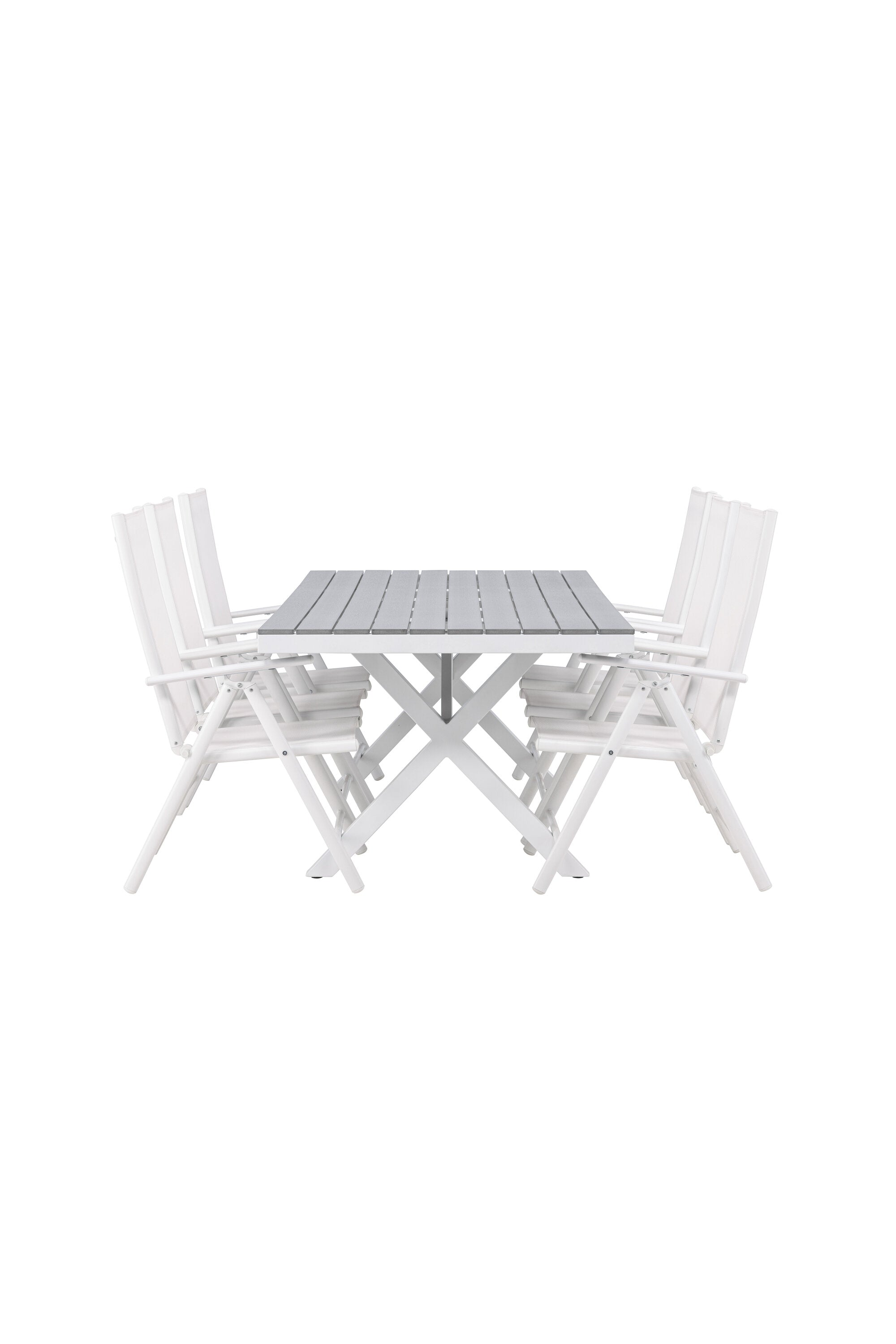 Garcia Outdoor-Tischset + Break 200cm/6St. in Weiss präsentiert im Onlineshop von KAQTU Design AG. Gartentischset ist von Venture Home