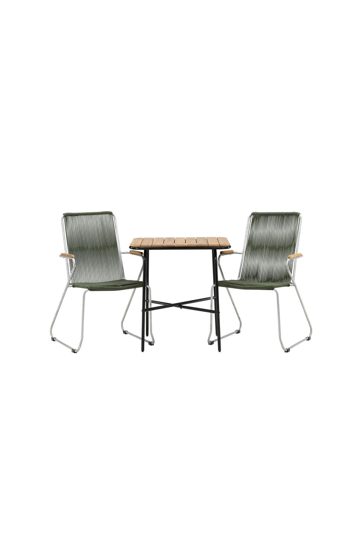 Holmbeck Outdoor-Tischset Bois 70cm/2St. in Grün, Silber präsentiert im Onlineshop von KAQTU Design AG. Gartentischset ist von Venture Home