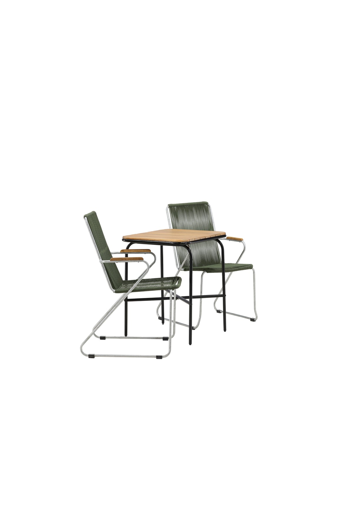 Holmbeck Outdoor-Tischset Bois 70cm/2St. in Grün, Silber präsentiert im Onlineshop von KAQTU Design AG. Gartentischset ist von Venture Home