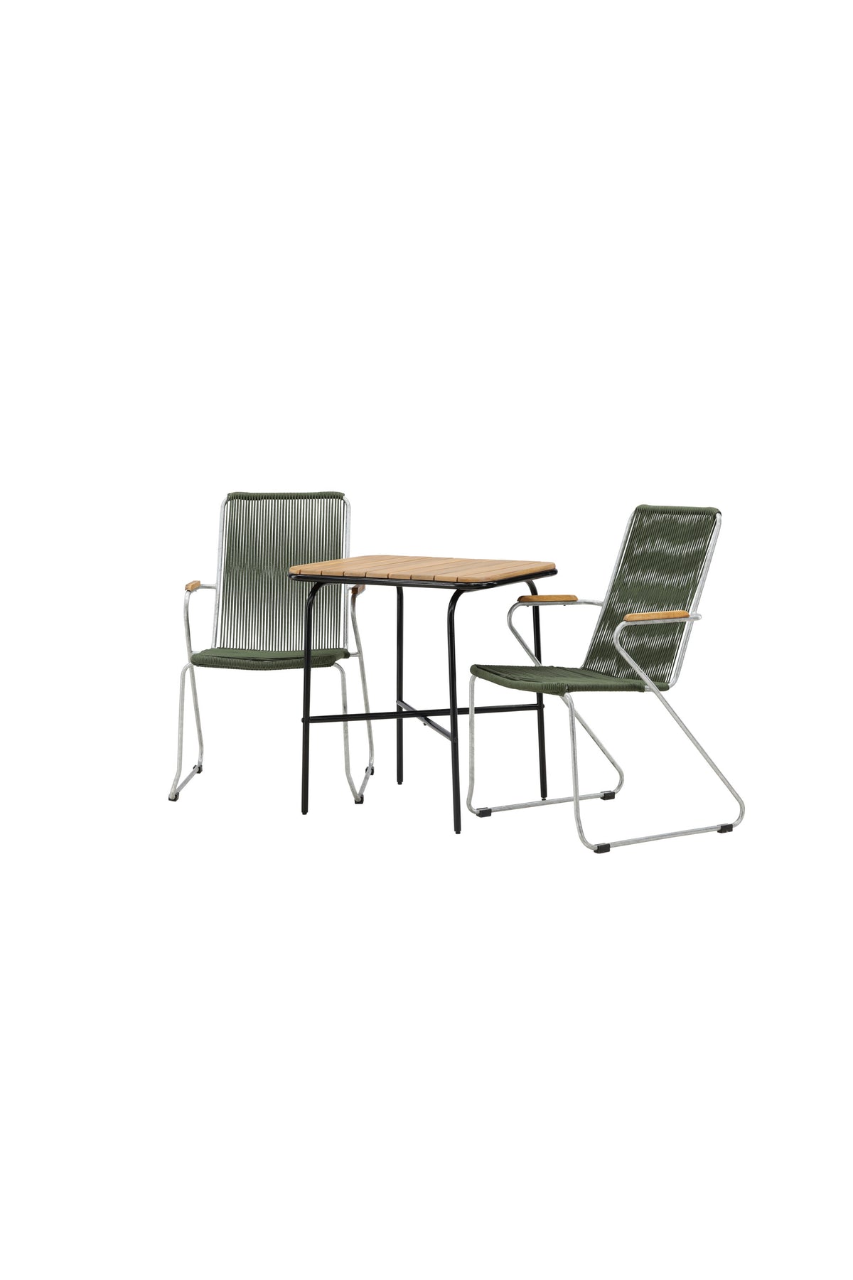 Holmbeck Outdoor-Tischset Bois 70cm/2St. in Grün, Silber präsentiert im Onlineshop von KAQTU Design AG. Gartentischset ist von Venture Home