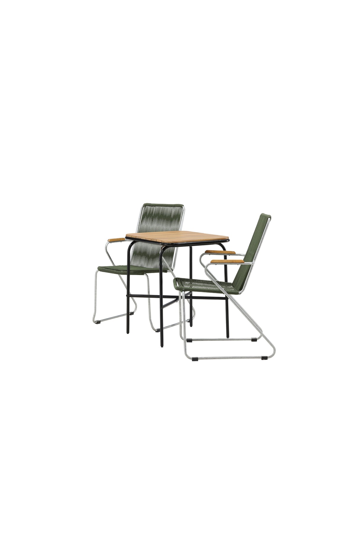 Holmbeck Outdoor-Tischset Bois 70cm/2St. in Grün, Silber präsentiert im Onlineshop von KAQTU Design AG. Gartentischset ist von Venture Home