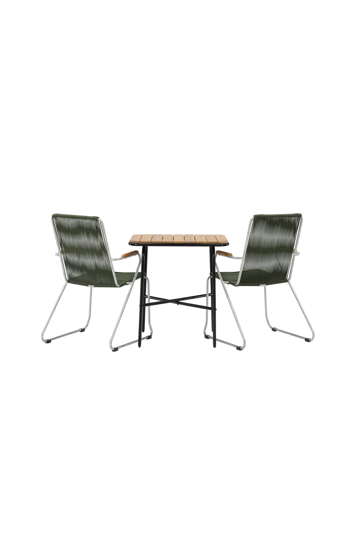 Holmbeck Outdoor-Tischset Bois 70cm/2St. in Grün, Silber präsentiert im Onlineshop von KAQTU Design AG. Gartentischset ist von Venture Home