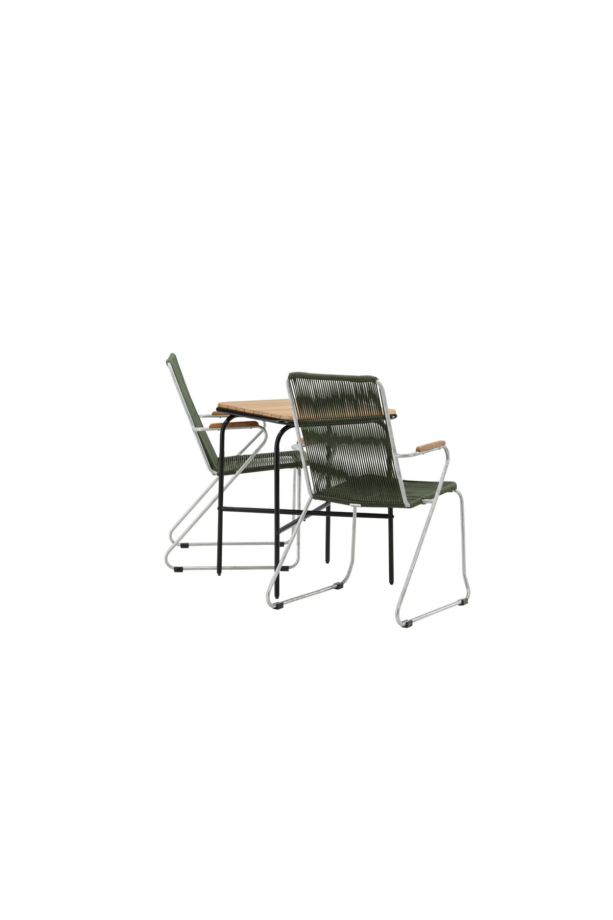 Holmbeck Outdoor-Tischset Bois 70cm/2St. in Grün, Silber präsentiert im Onlineshop von KAQTU Design AG. Gartentischset ist von Venture Home