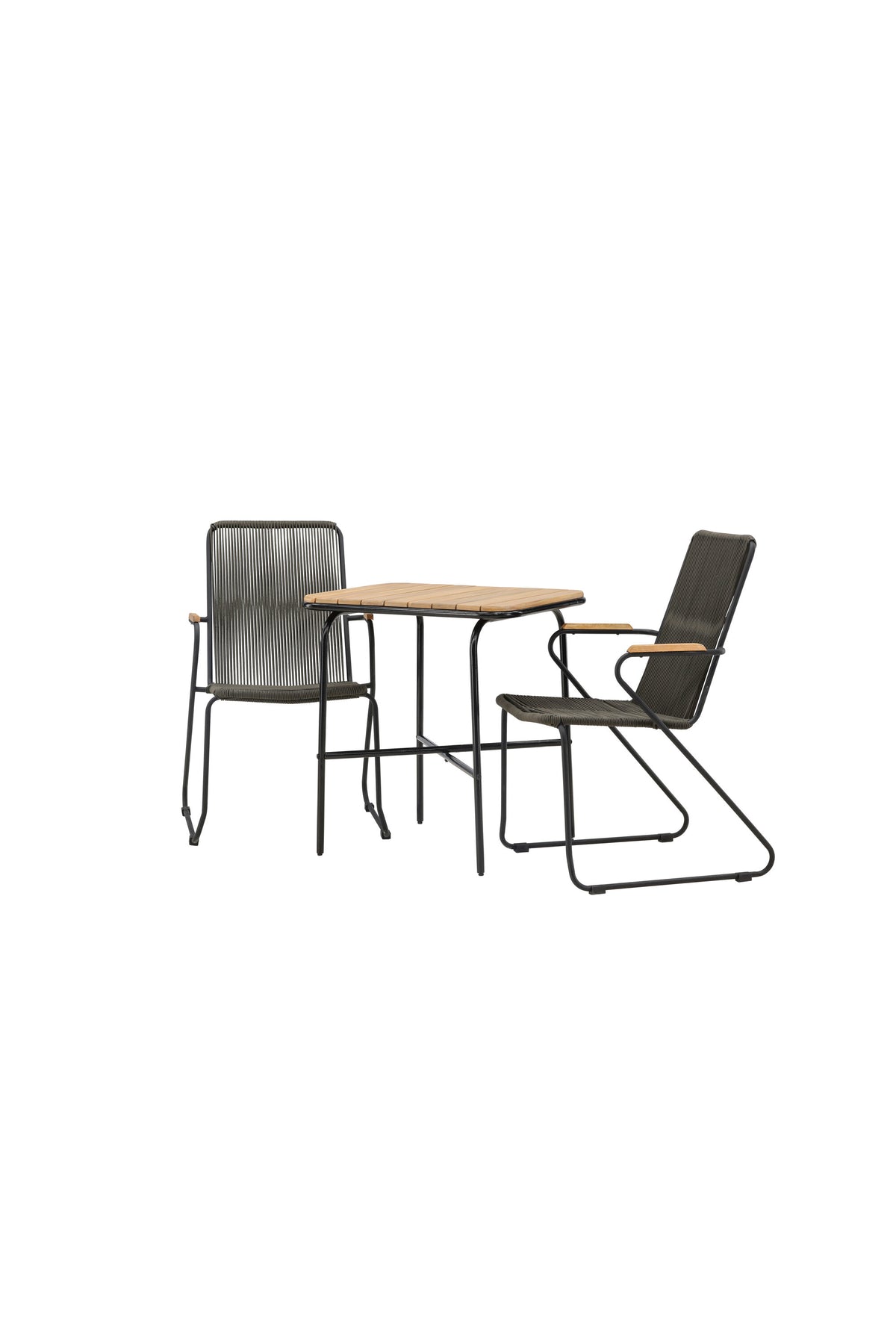 Holmbeck Outdoor-Tischset Bois 70cm/2St. in Schwarz, Dunkelgrau präsentiert im Onlineshop von KAQTU Design AG. Gartentischset ist von Venture Home