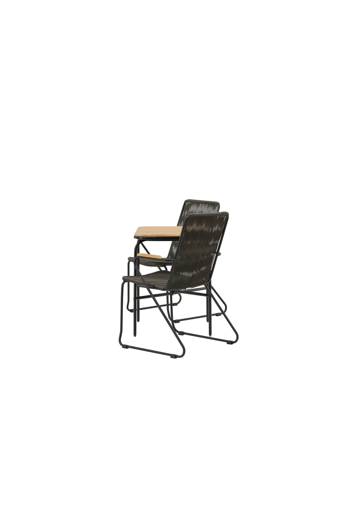 Holmbeck Outdoor-Tischset Bois 70cm/2St. in Schwarz, Dunkelgrau präsentiert im Onlineshop von KAQTU Design AG. Gartentischset ist von Venture Home
