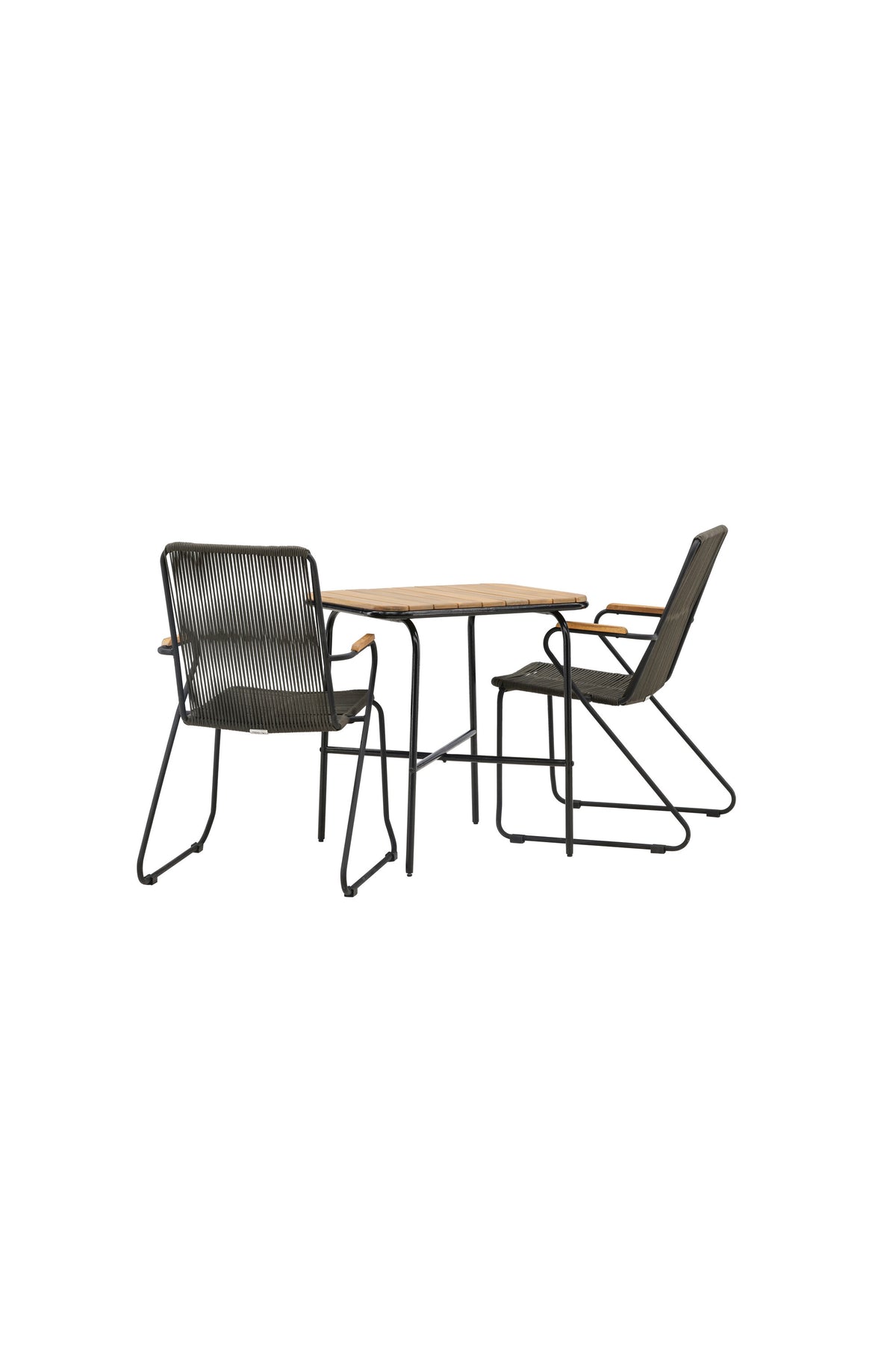 Holmbeck Outdoor-Tischset Bois 70cm/2St. in Schwarz, Dunkelgrau präsentiert im Onlineshop von KAQTU Design AG. Gartentischset ist von Venture Home