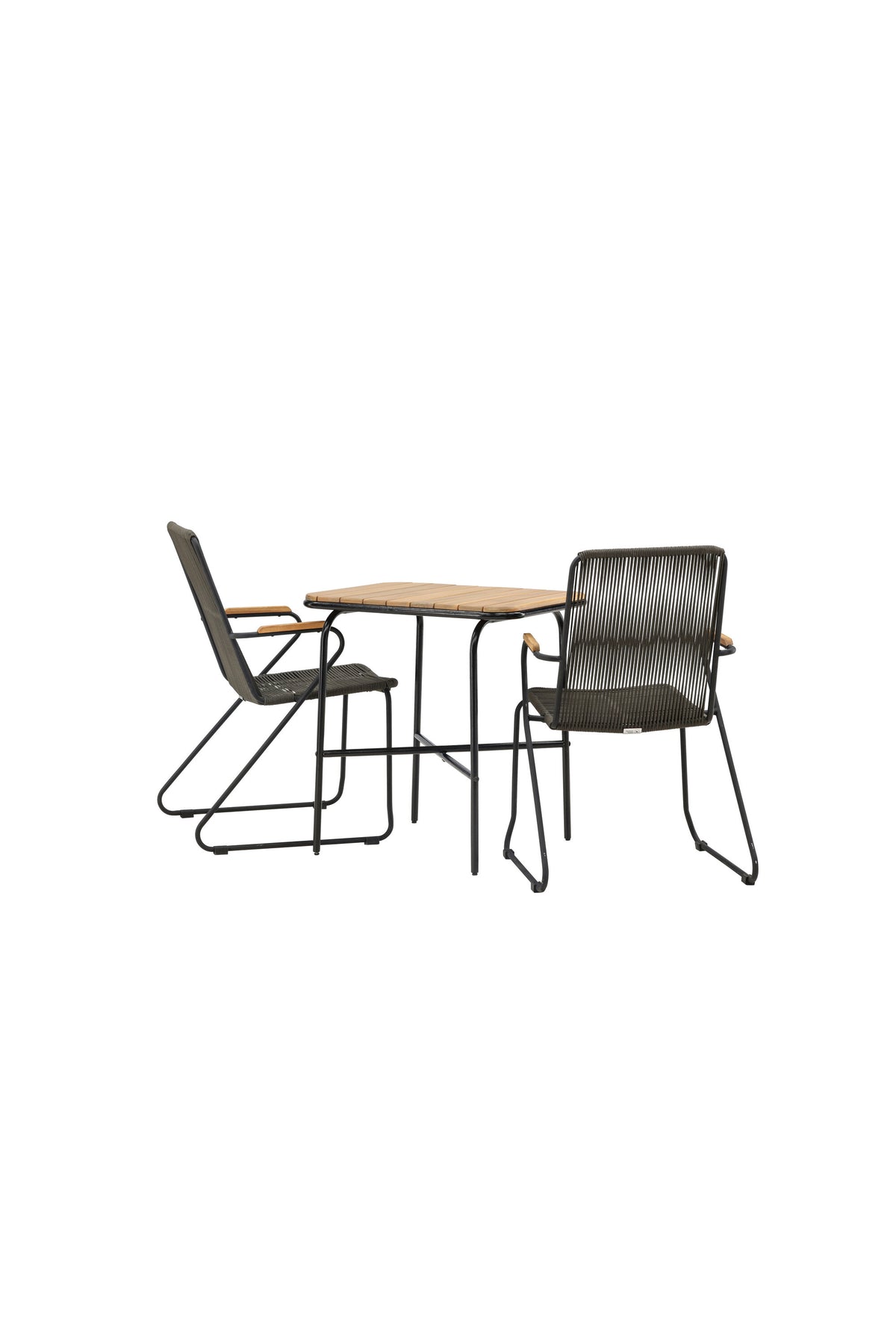 Holmbeck Outdoor-Tischset Bois 70cm/2St. in Schwarz, Dunkelgrau präsentiert im Onlineshop von KAQTU Design AG. Gartentischset ist von Venture Home