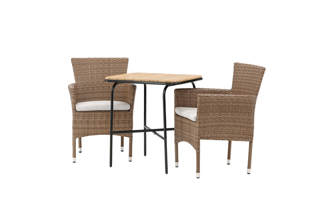 Holmbeck Outdoor-Tischset Malina 70cm/2St. in Natur / Schwarz präsentiert im Onlineshop von KAQTU Design AG. Gartentischset ist von Venture Home