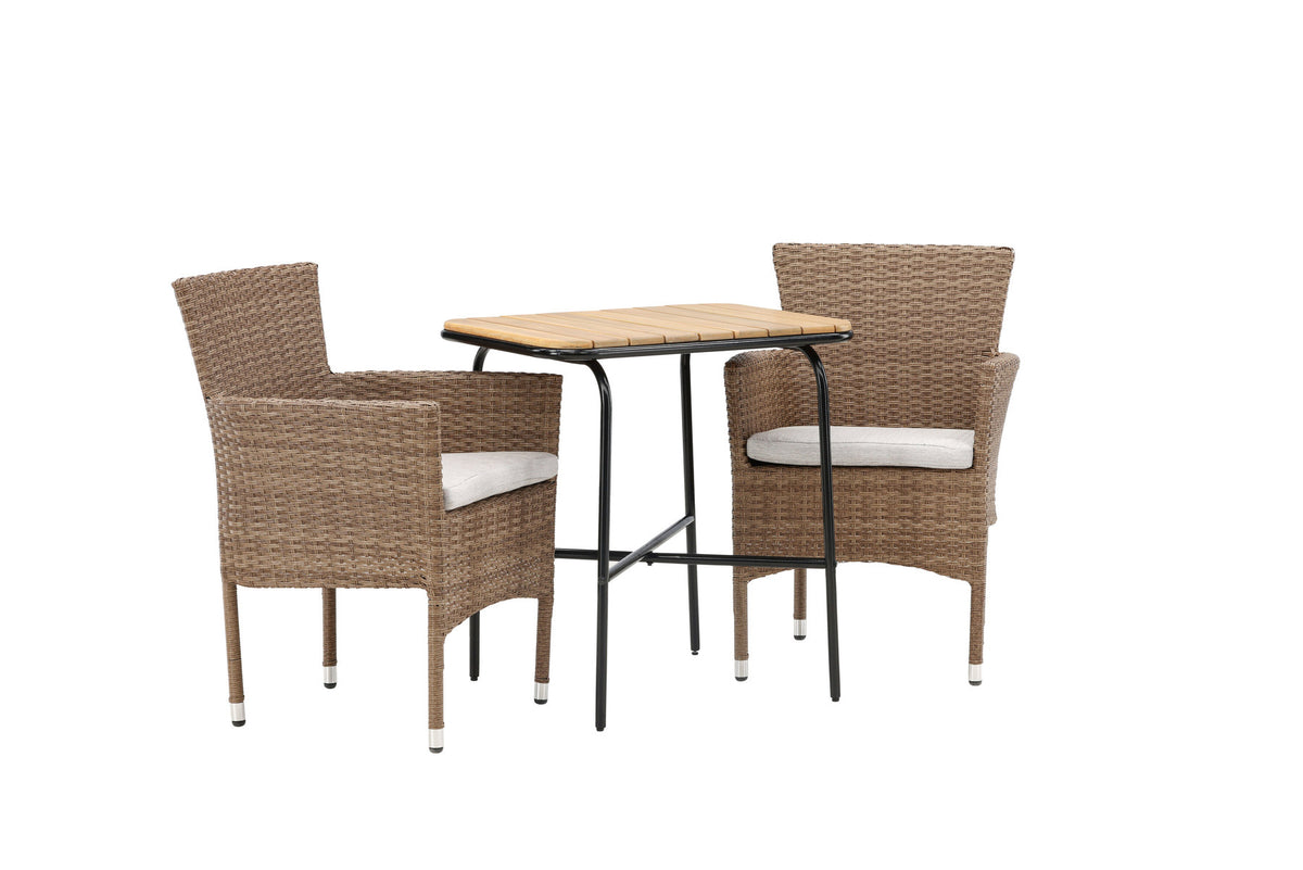 Holmbeck Outdoor-Tischset Malina 70cm/2St. in Natur / Schwarz präsentiert im Onlineshop von KAQTU Design AG. Gartentischset ist von Venture Home
